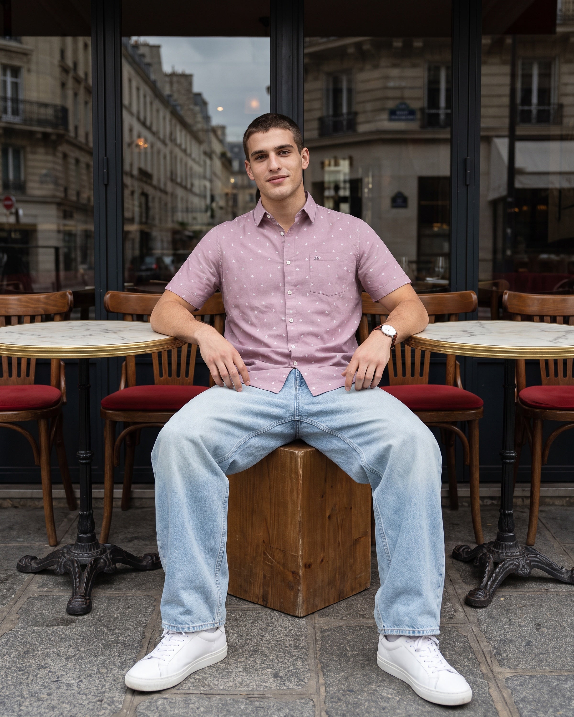 AnationZ Heritage Linen Printed Short Sleeve Shirt - Sri Lanka