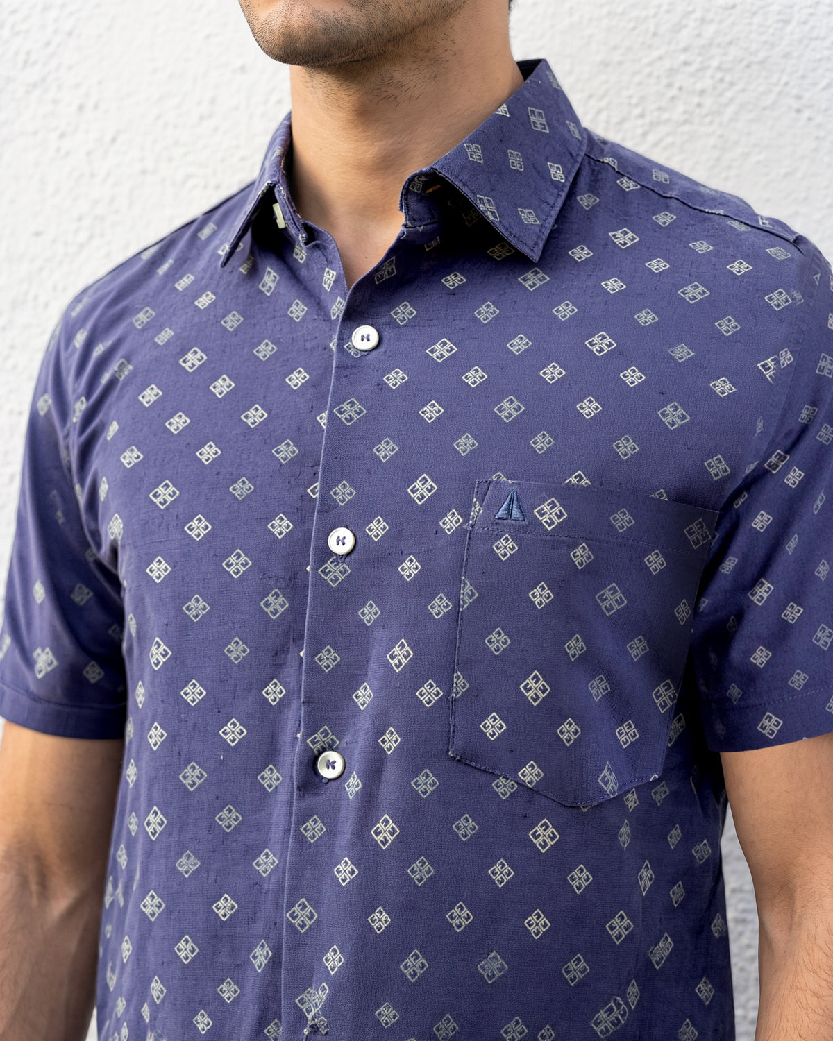 AnationZ Heritage Linen Printed Short Sleeve Shirt - Sri Lanka