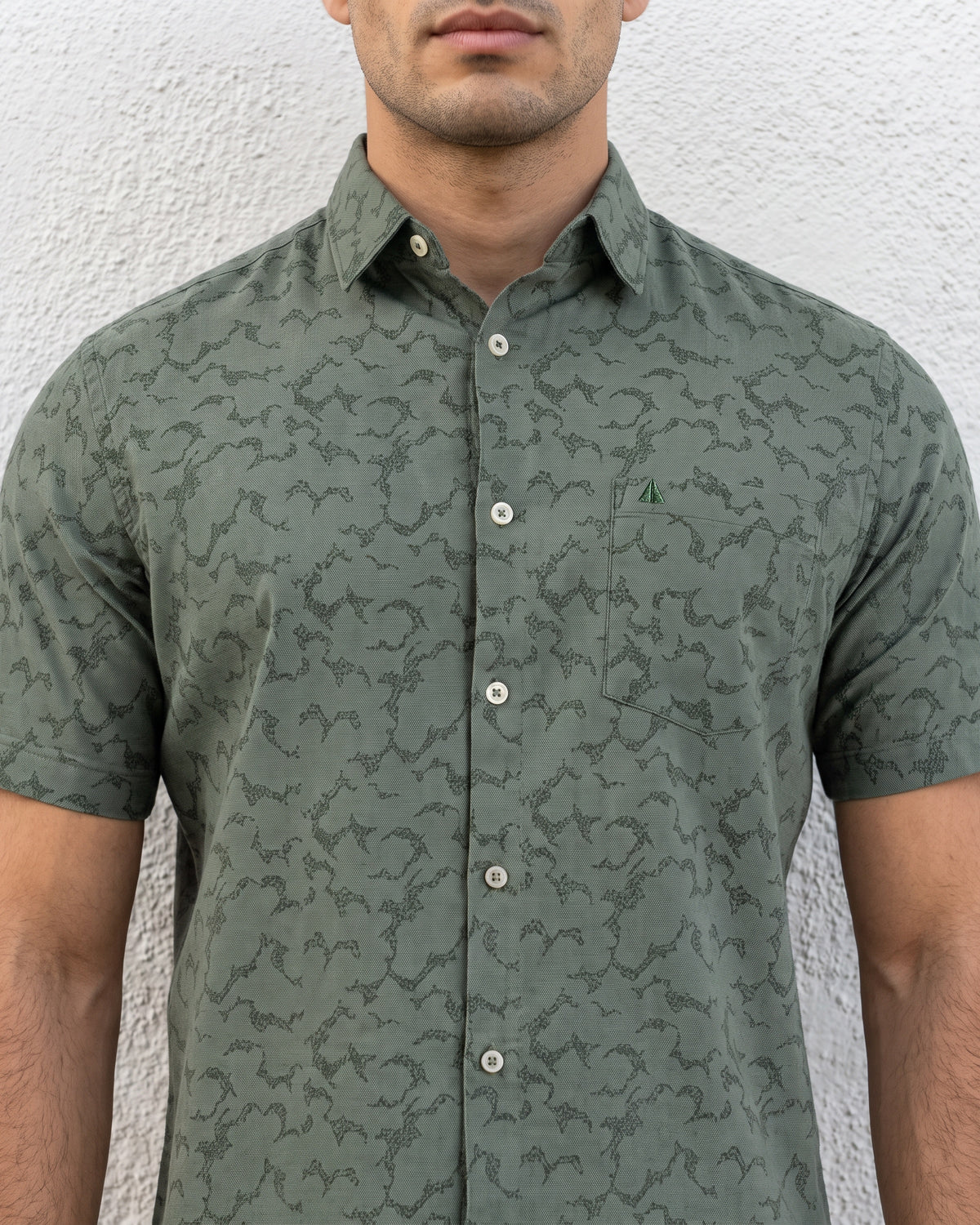 AnationZ Heritage Linen Printed Short Sleeve Shirt - Sri Lanka