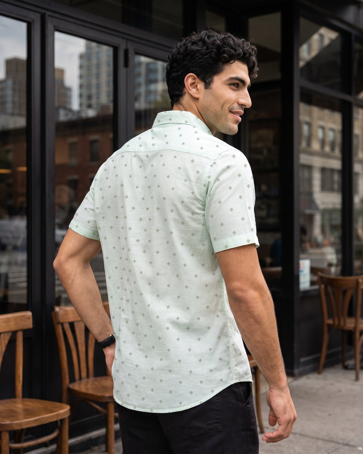 AnationZ Heritage Linen Printed Short Sleeve Shirt - Sri Lanka