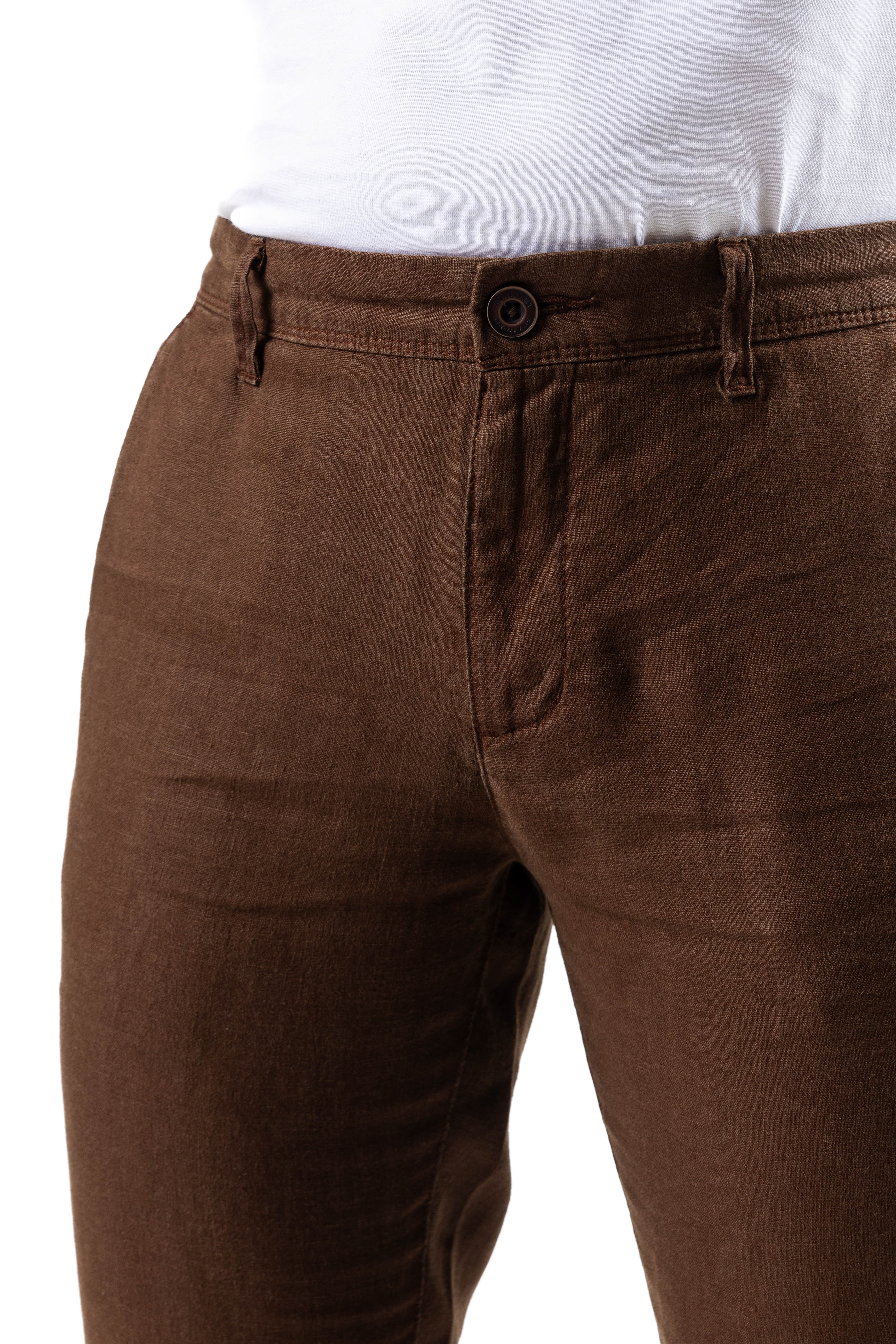 100% Premium Linen Pant – Brown
