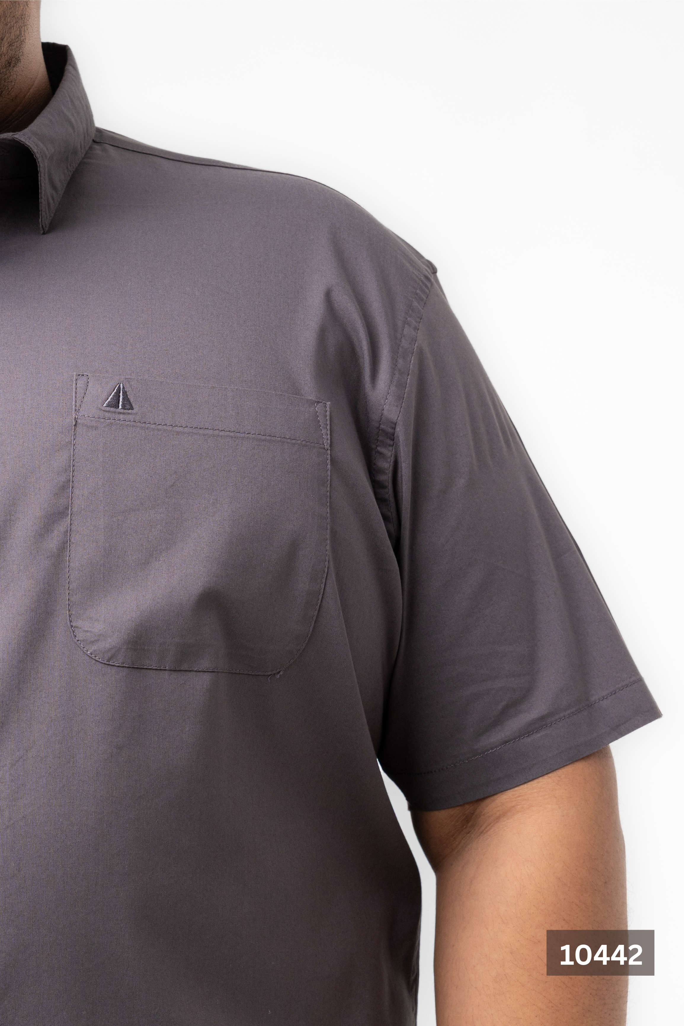 Plus Size Cotton Solid Shirt – Charcoal Grey | AnationZ