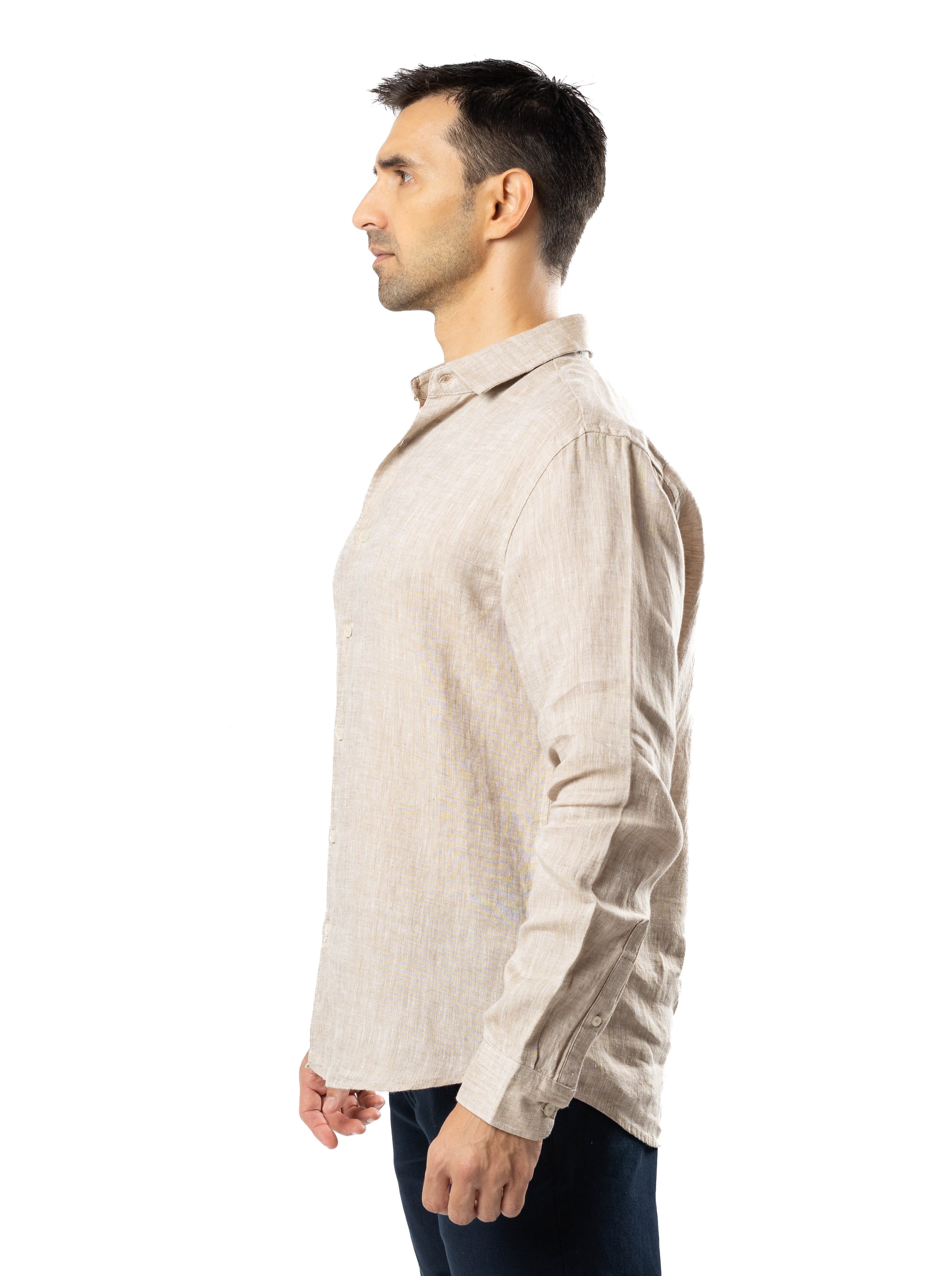 The Luxe Linen Shirt – Natural Tan