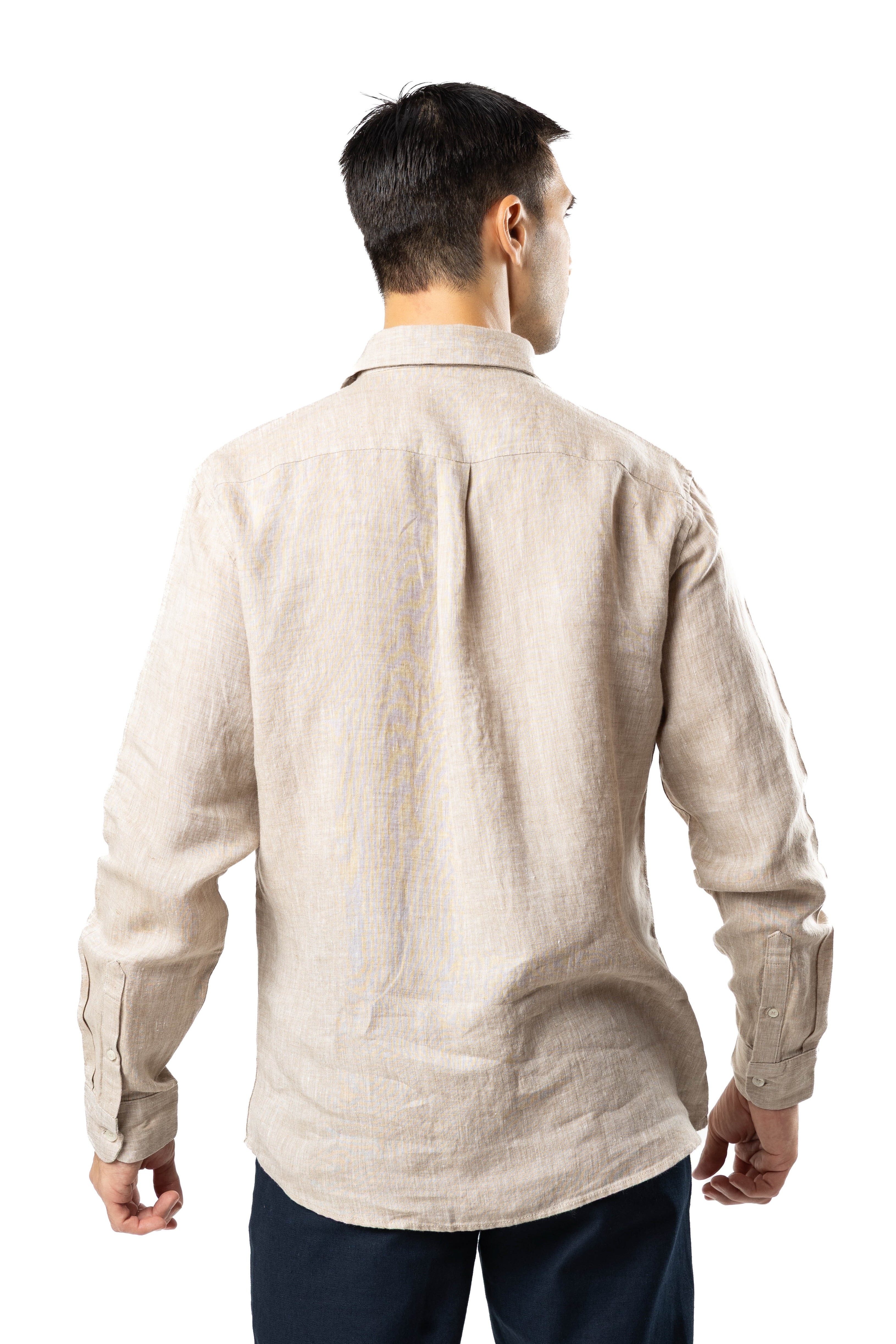 The Luxe Linen Shirt – Natural Tan