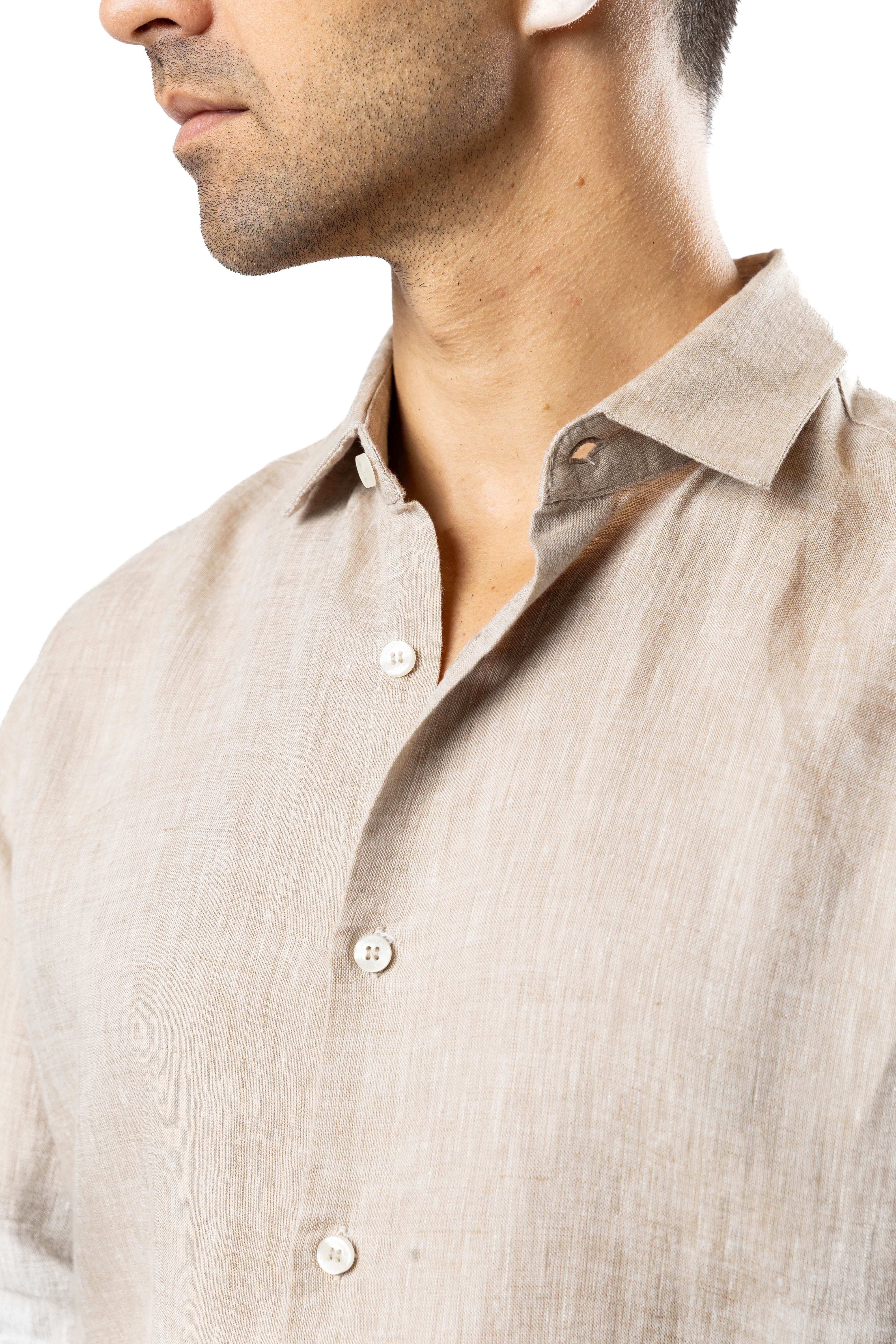 The Luxe Linen Shirt – Natural Tan