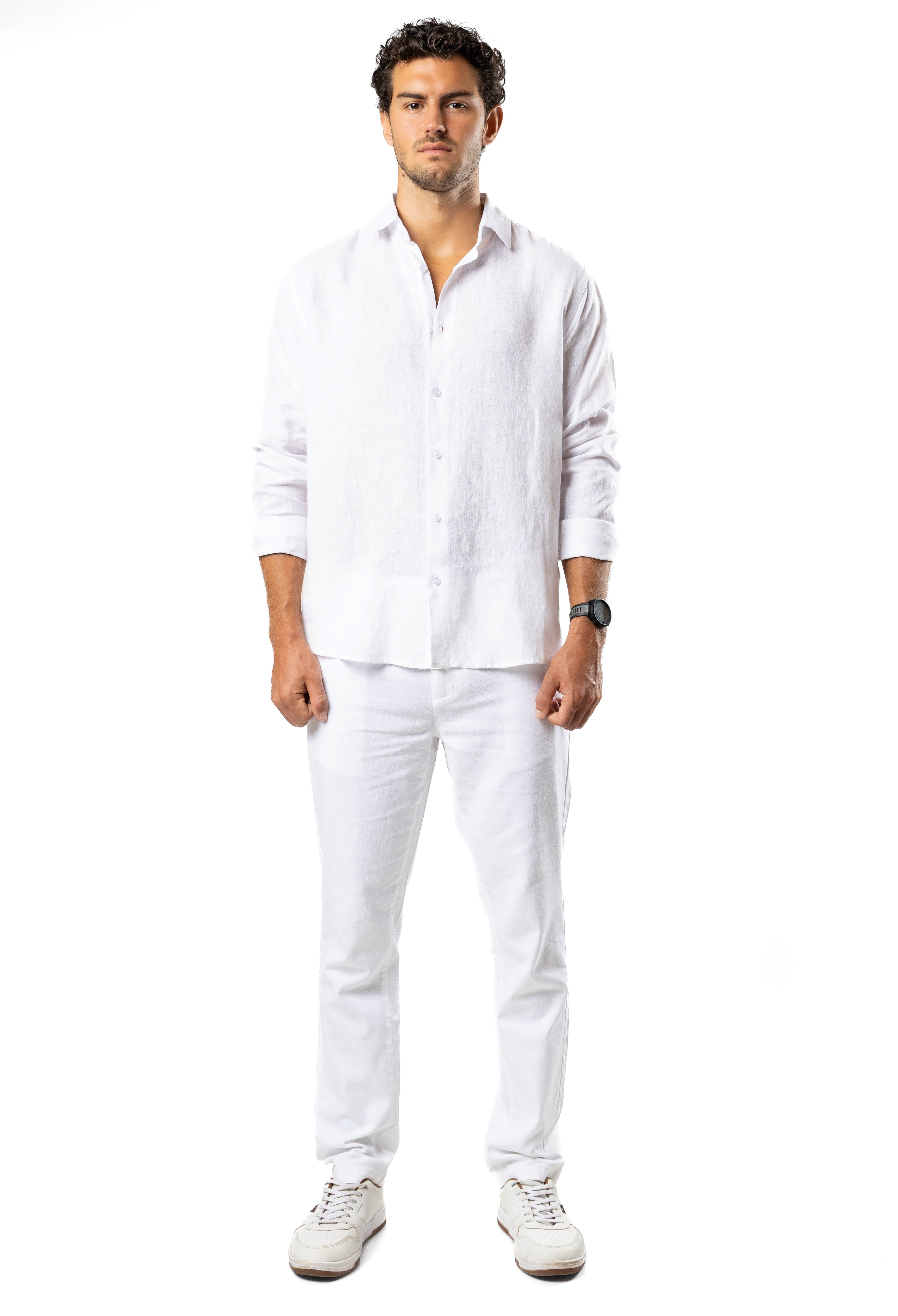 The Luxe Linen Shirt – Pure White