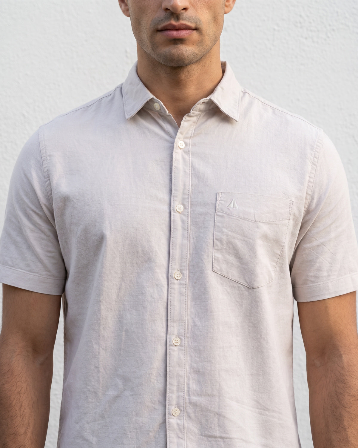 AnationZ Essential Cotton Short Sleeve Shirt - Warm Sand Sri Lanka