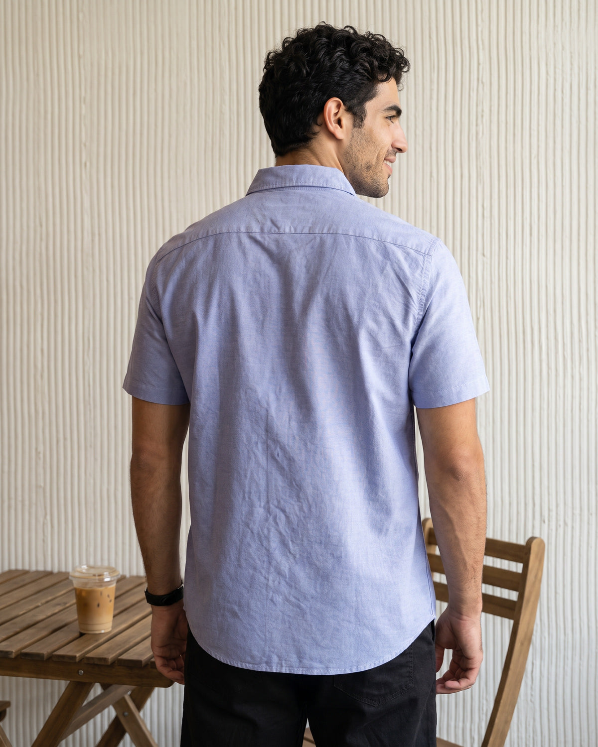 Essential Cotton Short Sleeve Shirt - Midnight Ink