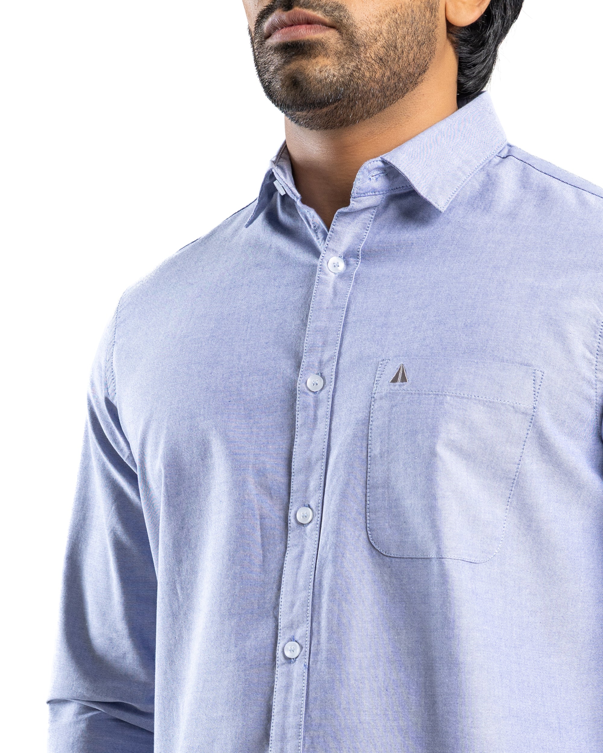 AnationZ Essential Cotton Long Sleeve Shirt - Midnight Ink Sri Lanka