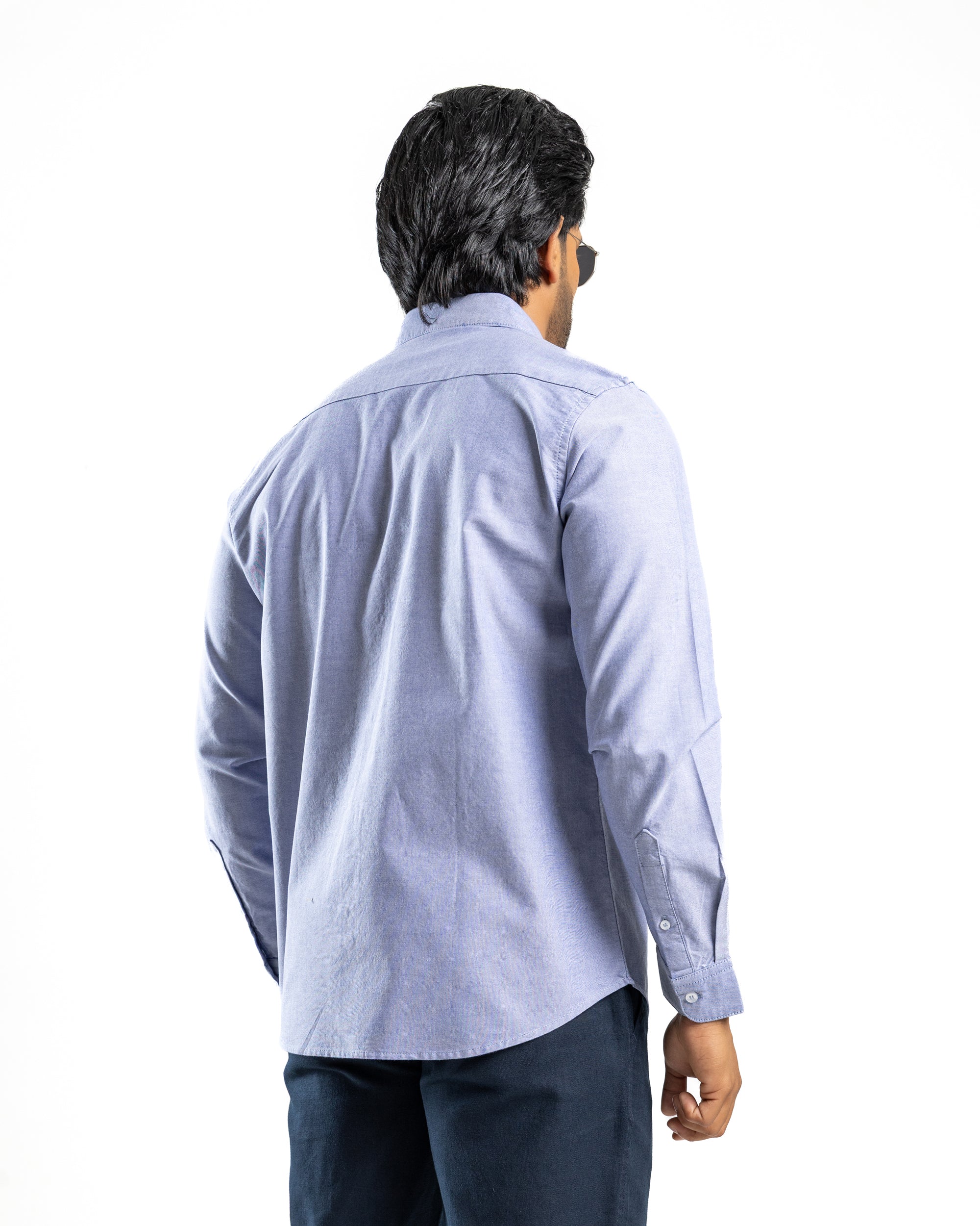 AnationZ Essential Cotton Long Sleeve Shirt - Midnight Ink Sri Lanka