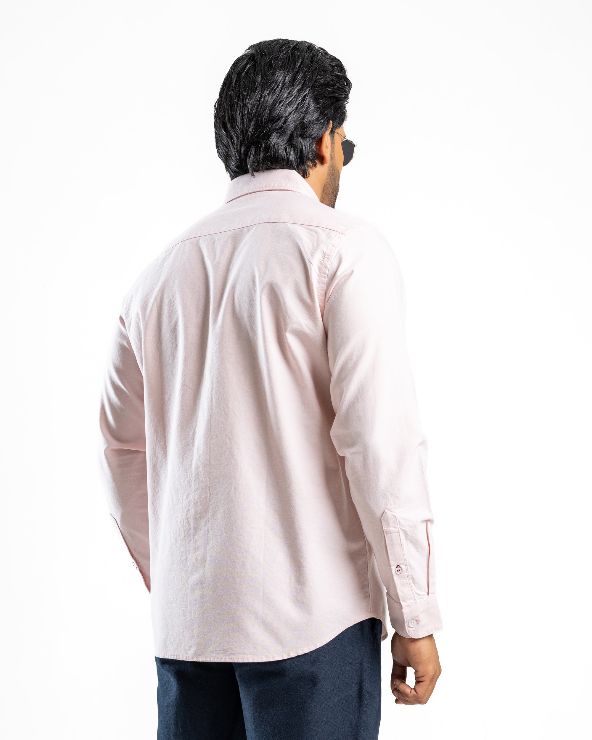 100% COTTON Long Sleeve Shirt - Peach
