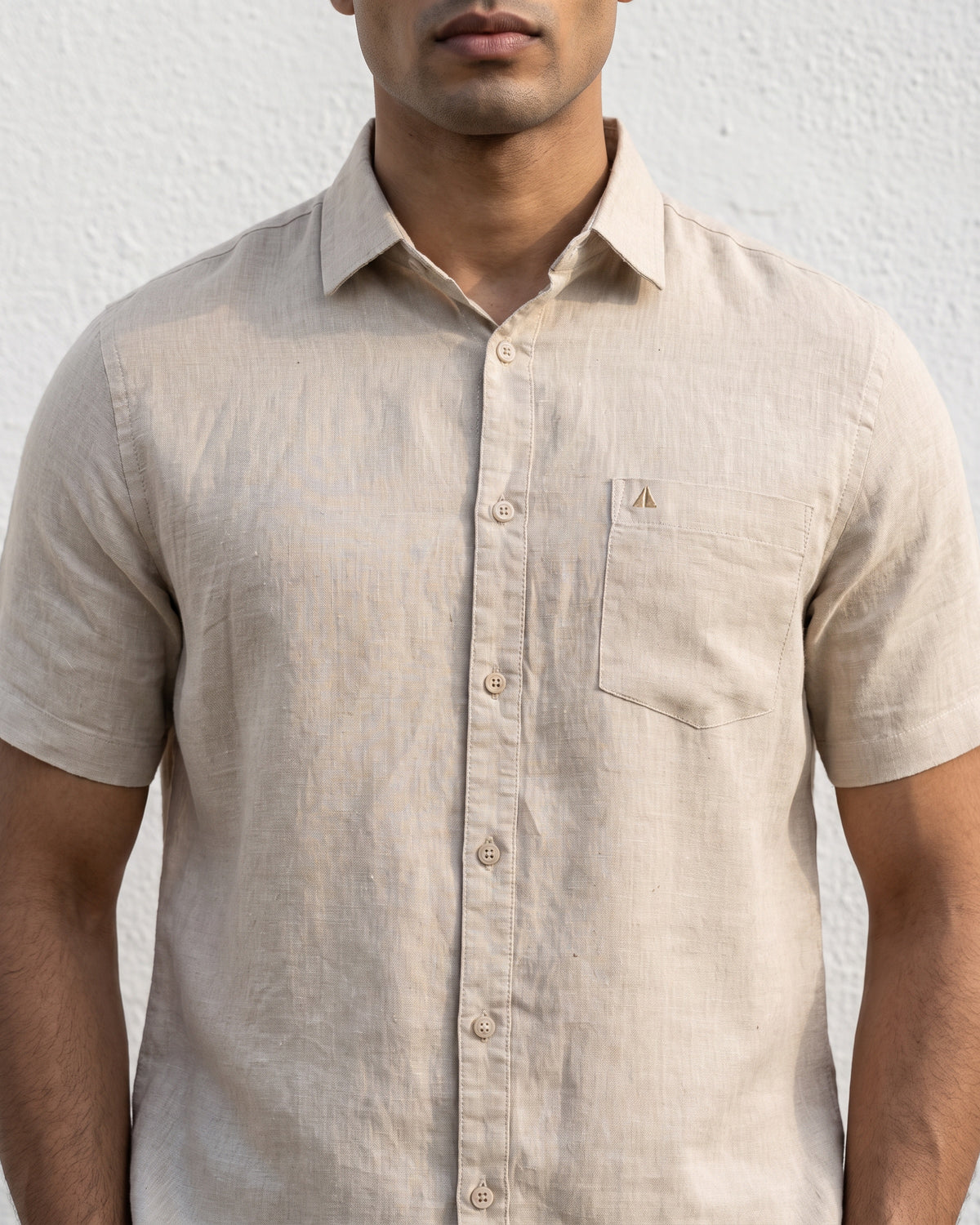 AnationZ Fluid Linen Short Sleeve Shirt - Sage Breeze Sri Lanka