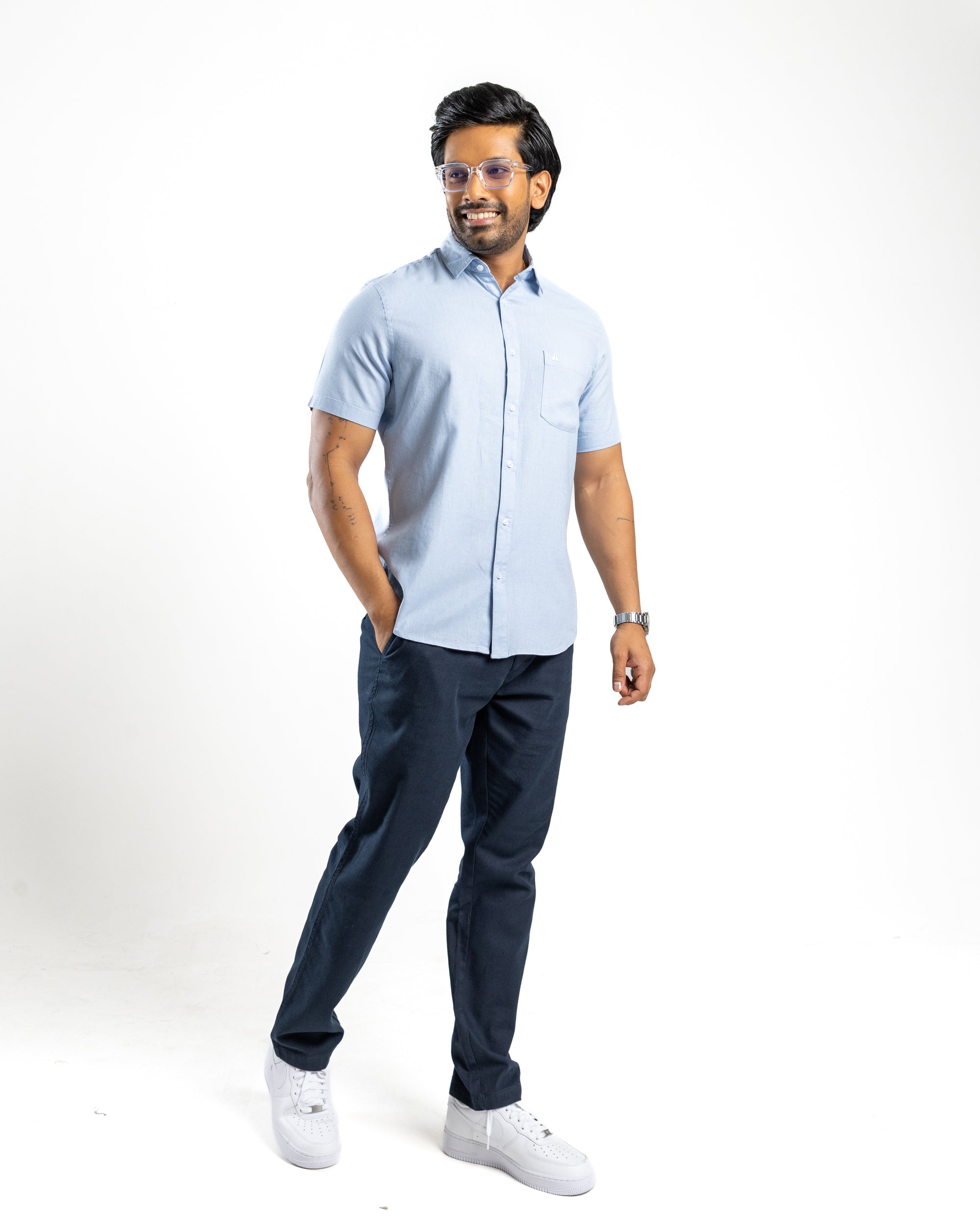 AnationZ Fluid Linen Short Sleeve Shirt - Sri Lanka