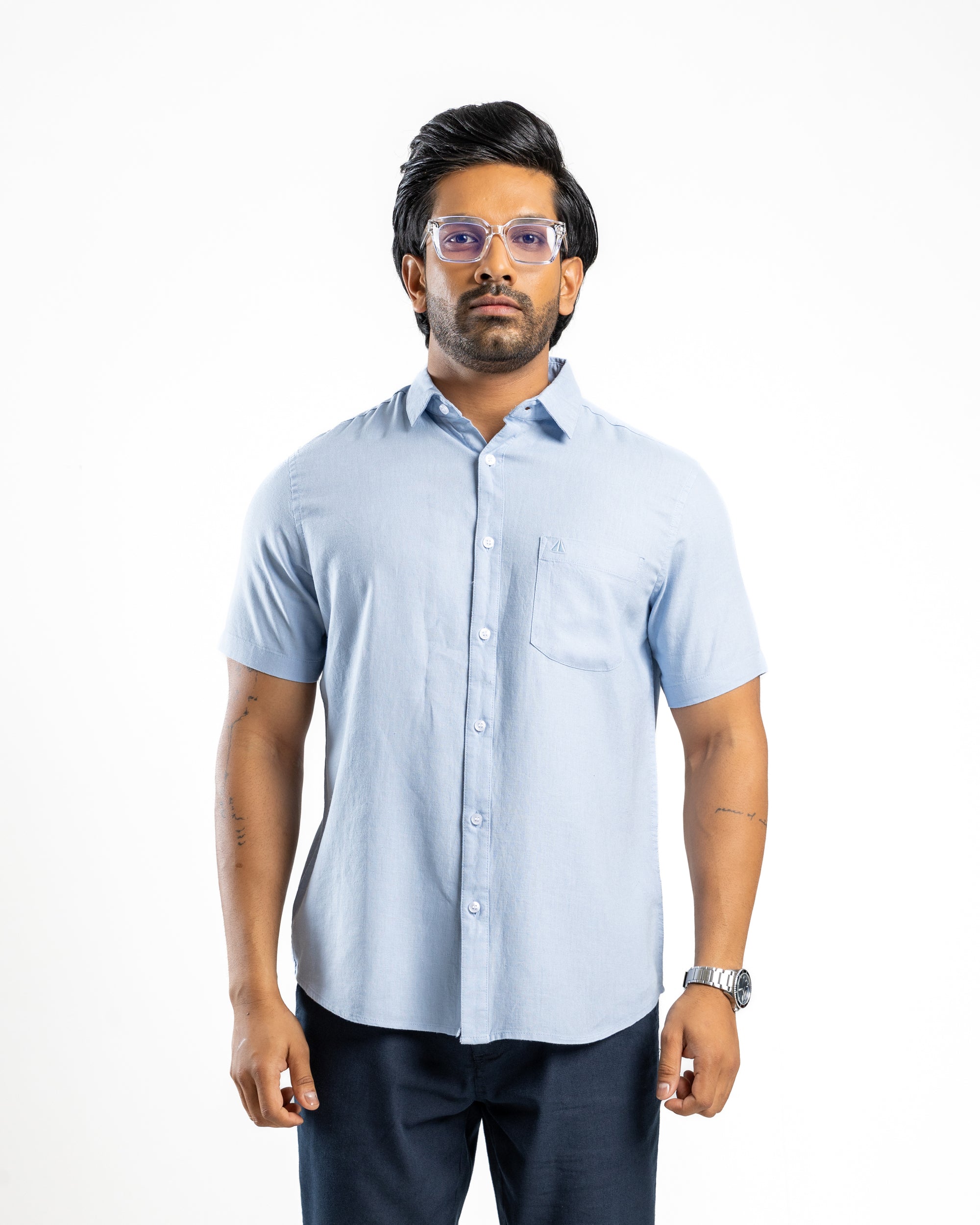 AnationZ Fluid Linen Short Sleeve Shirt - Sri Lanka