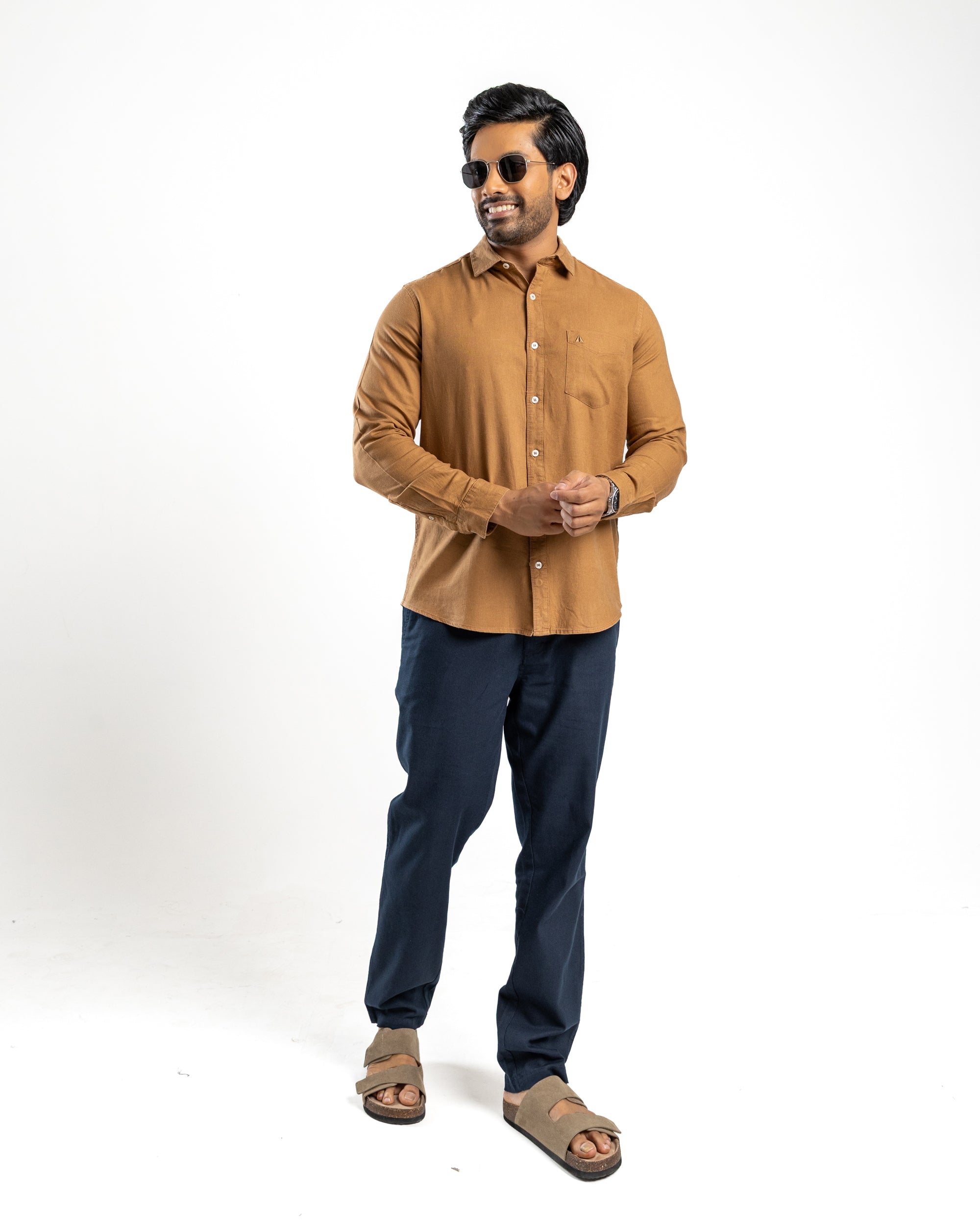 AnationZ Fluid Linen Long Sleeve Shirt - Sri Lanka