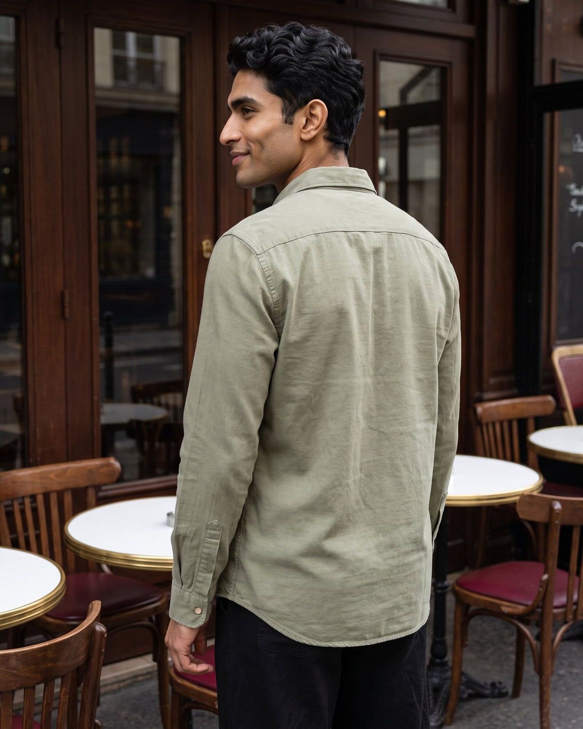 Essential Cotton Corduroy Shirt – Moss Reserve (2 of 4)