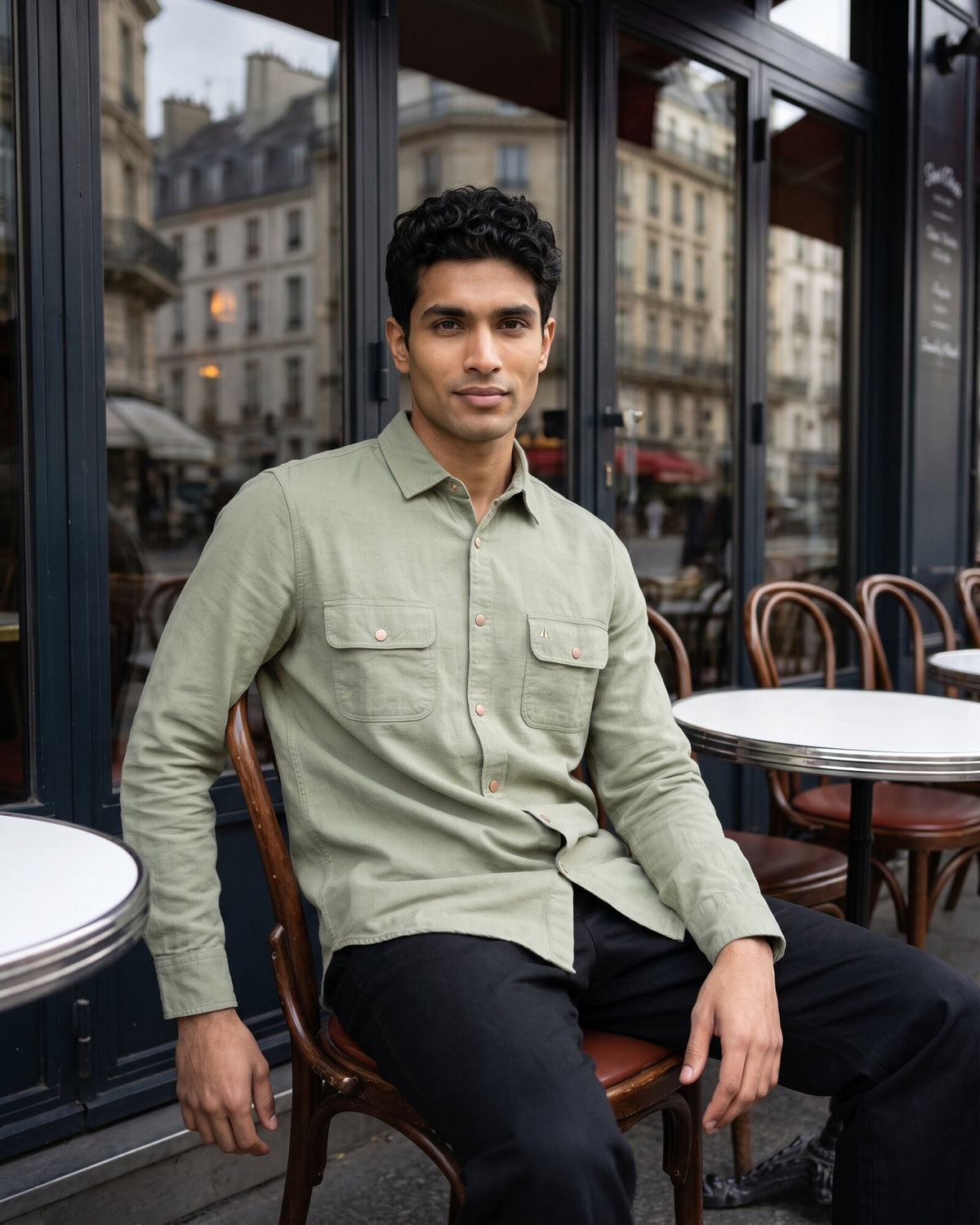 Essential Cotton Corduroy Shirt – Moss Reserve (4 of 4)