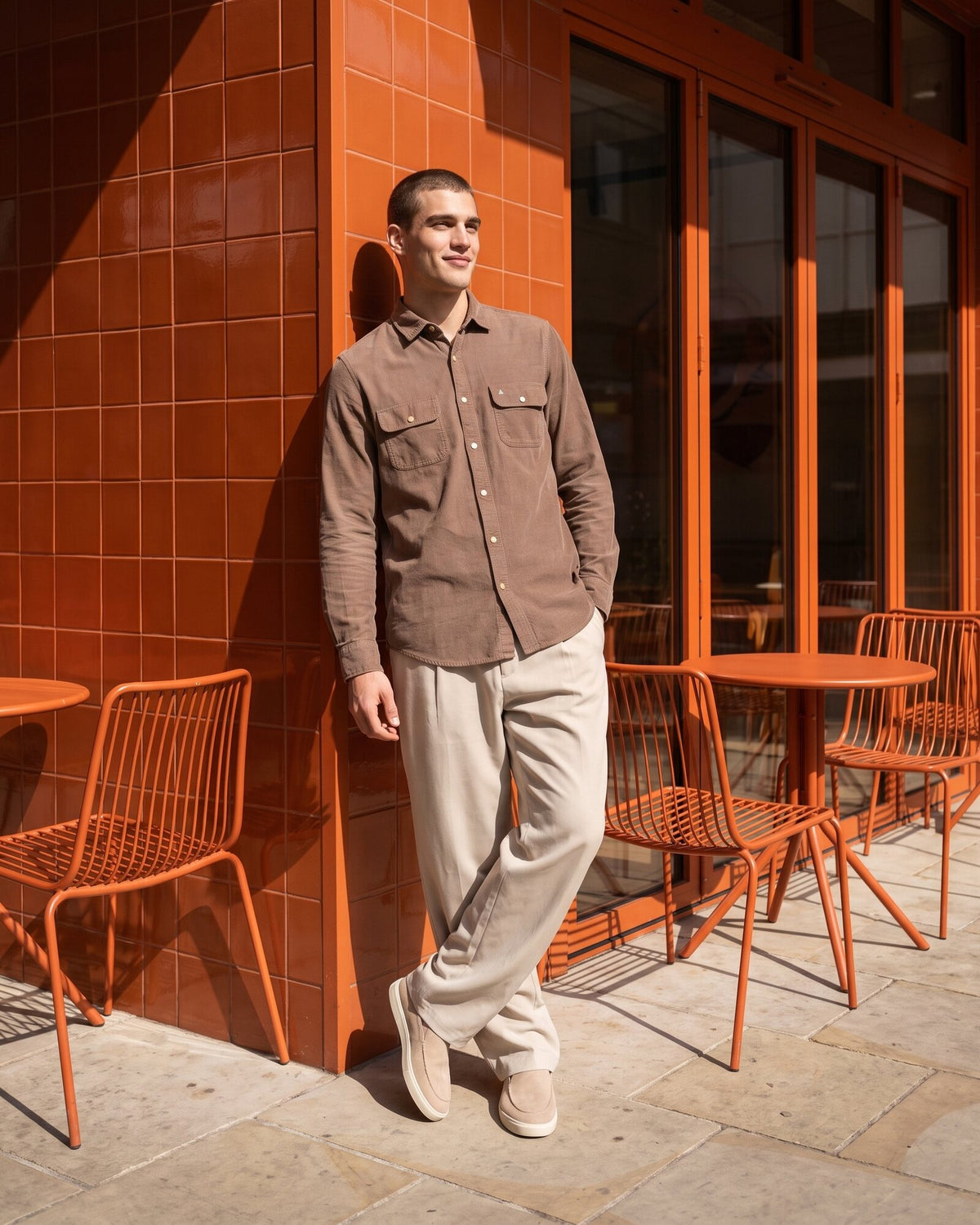 Essential Cotton Corduroy Shirt – Warm Tobacco (3 of 4)