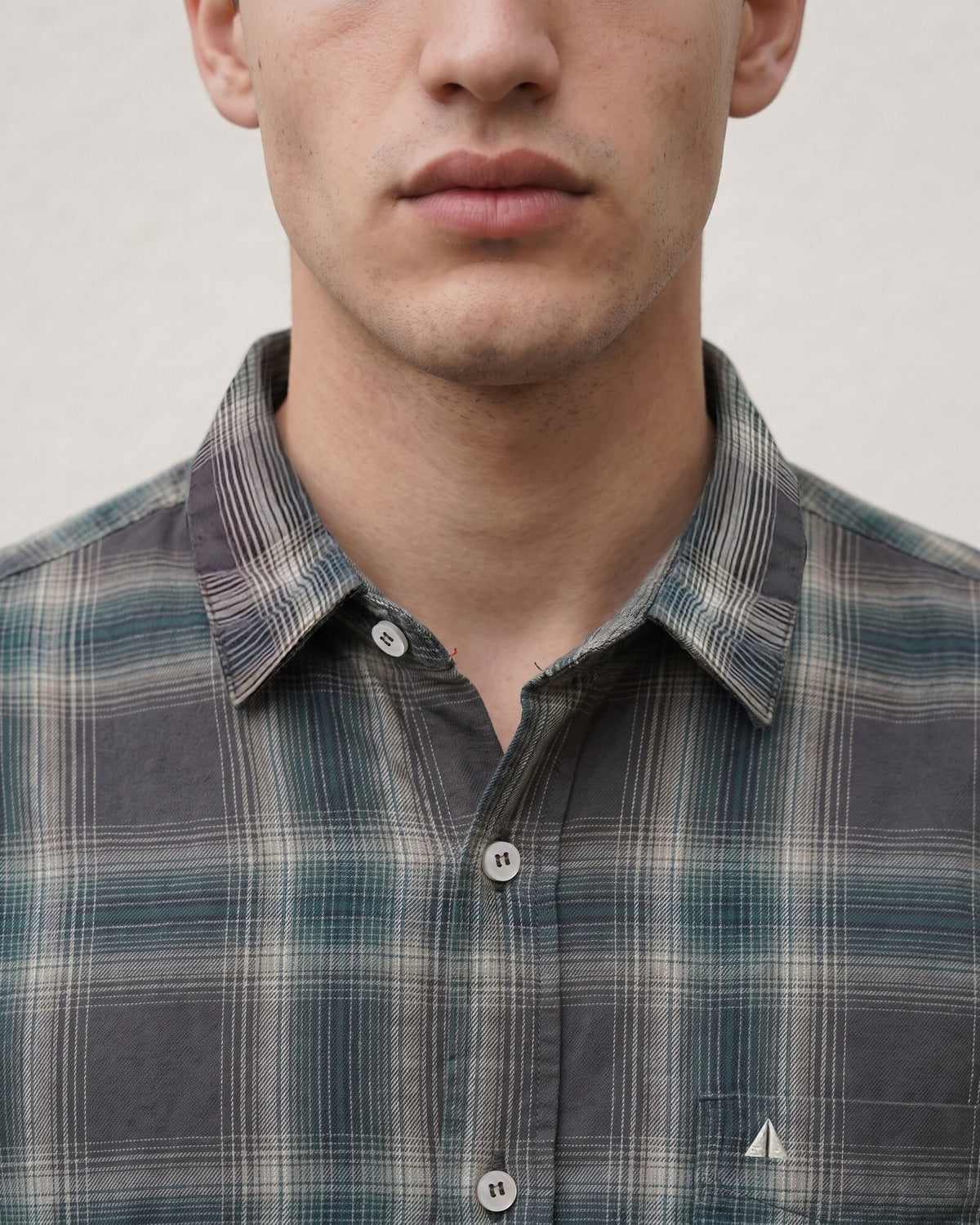 Essential Cotton Check Long Sleeve Shirt – Moss Reserve (1 of 4)