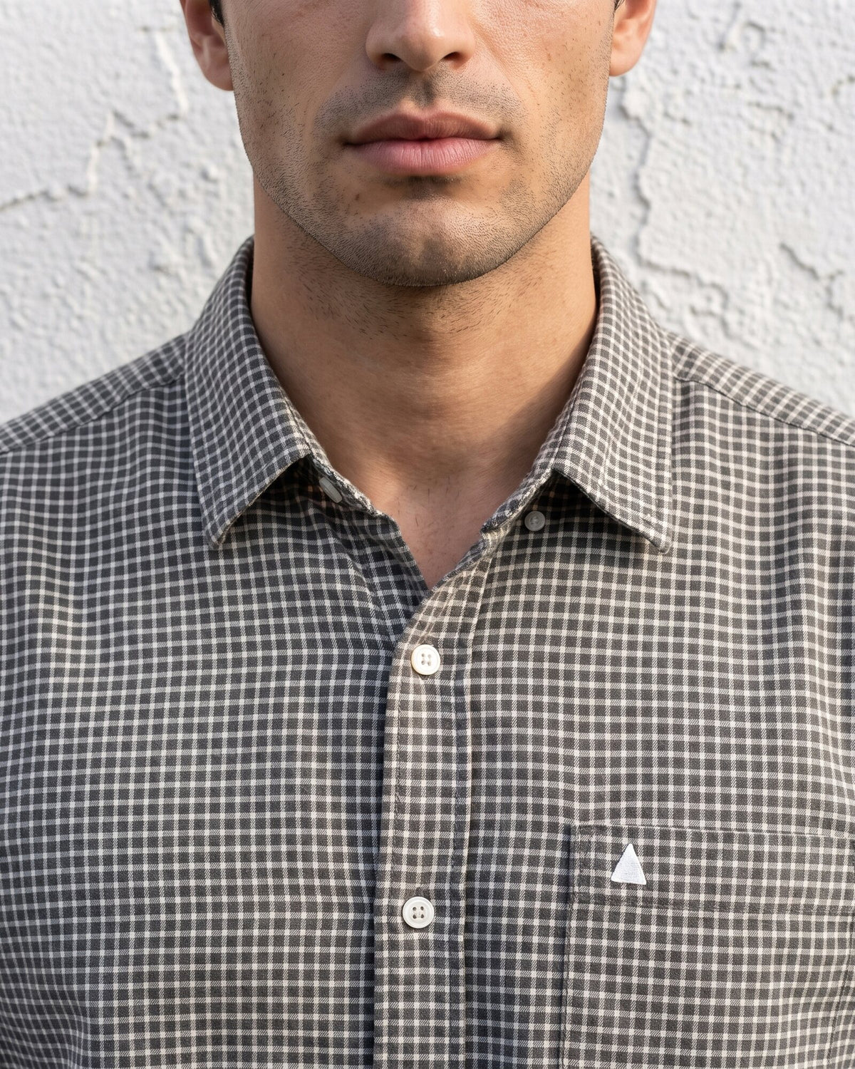 Essential Cotton Check Long Sleeve Shirt – Deep Canopy (1 of 4)