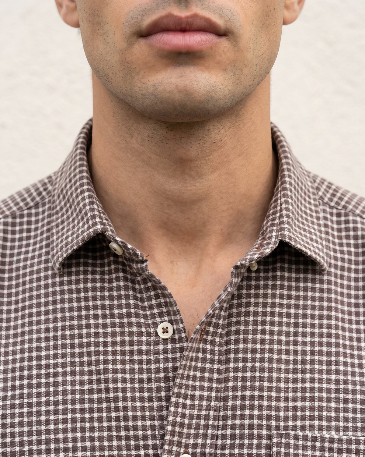 Essential Cotton Check Long Sleeve Shirt – Olive Ground (1 of 4)