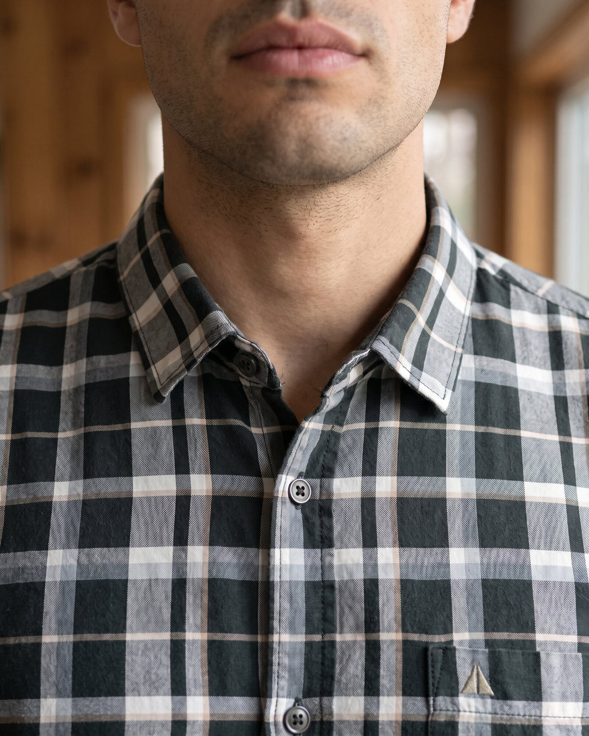Essential Cotton Check Long Sleeve Shirt – Moss Reserve (2 of 4)