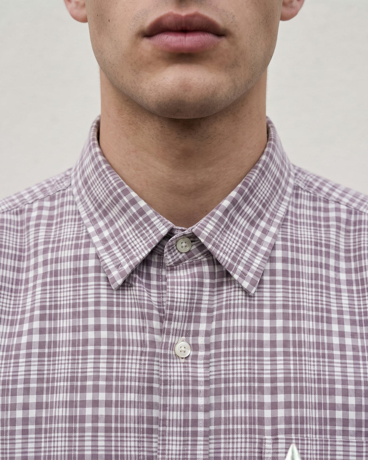Essential Cotton Check Long Sleeve Shirt – Cocoa Earth (1 of 4)