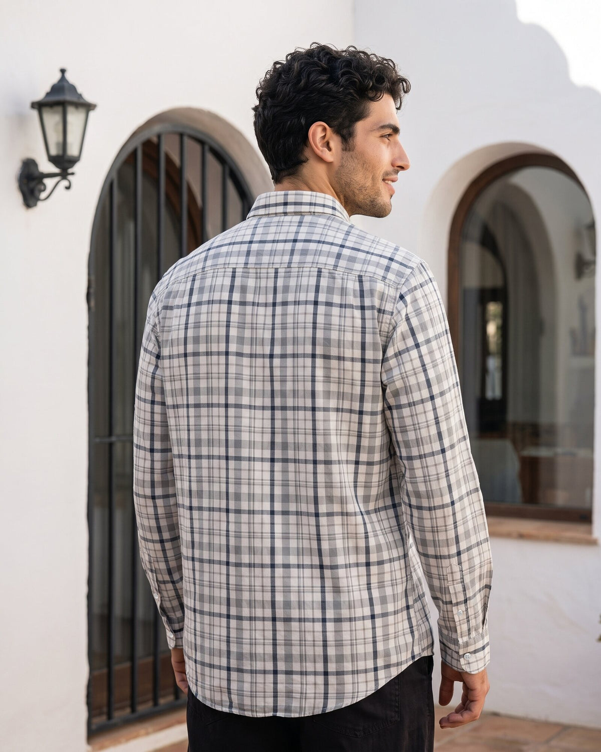 Essential Cotton Check Long Sleeve Shirt – Moss Reserve (2 of 4)