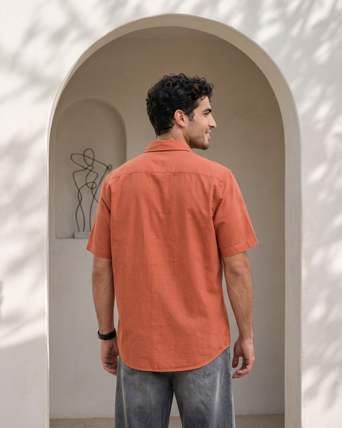Generous Heritage Linen Short Sleeve Shirt - Teak