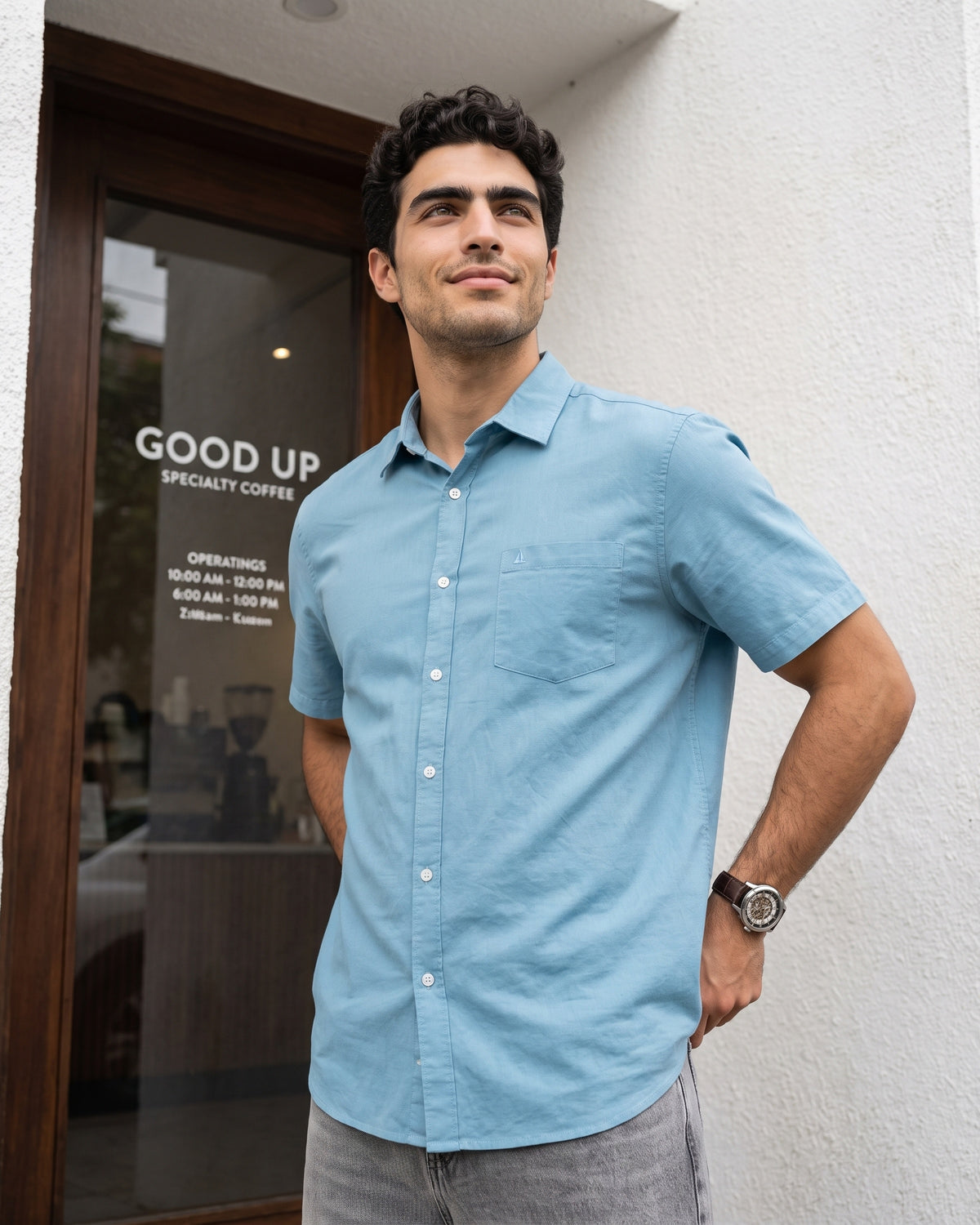 Generous Heritage Linen Short Sleeve Shirt - Burnt Clay
