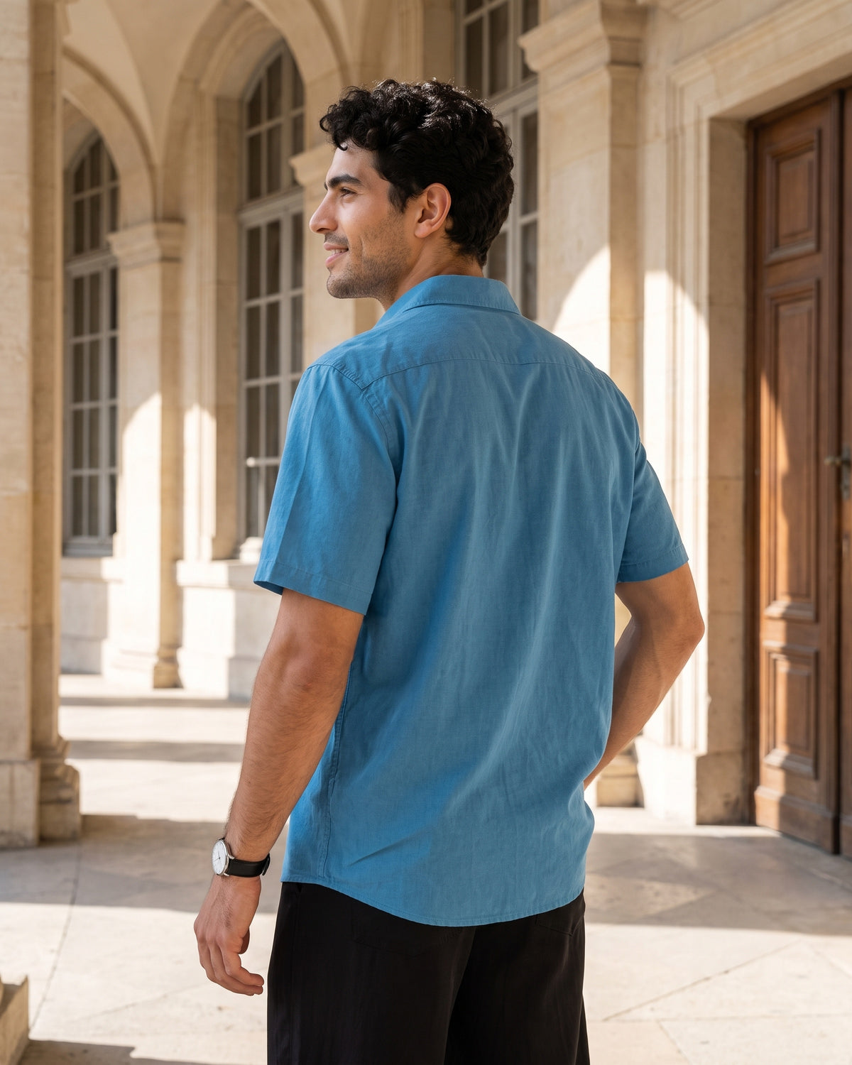 Generous Heritage Linen Short Sleeve Shirt - Deep Teal