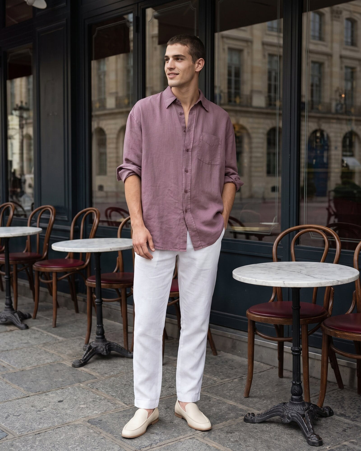 Heritage Linen Relaxed Pant – Alpine White (2 of 4)