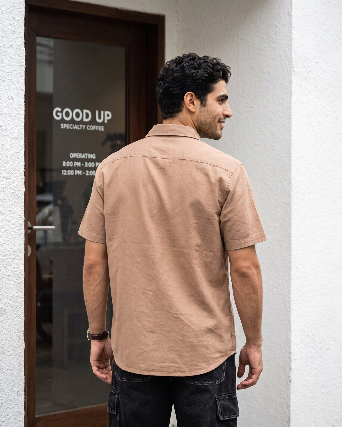 Heritage Linen Slub Short Sleeve Shirt – Warm Tobacco (4 of 4)