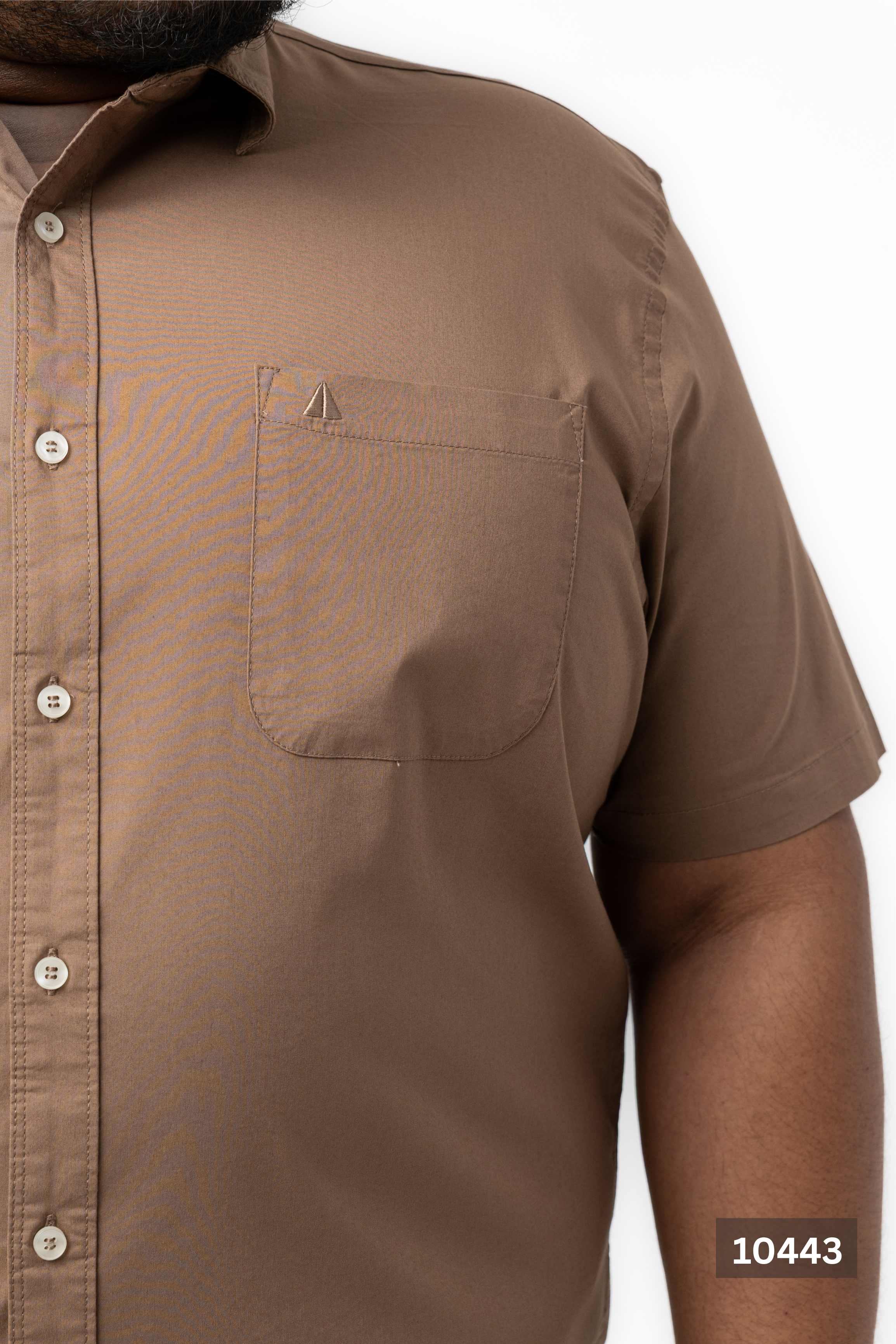 Plus Size Cotton Solid Shirt – Desert Brown | AnationZ