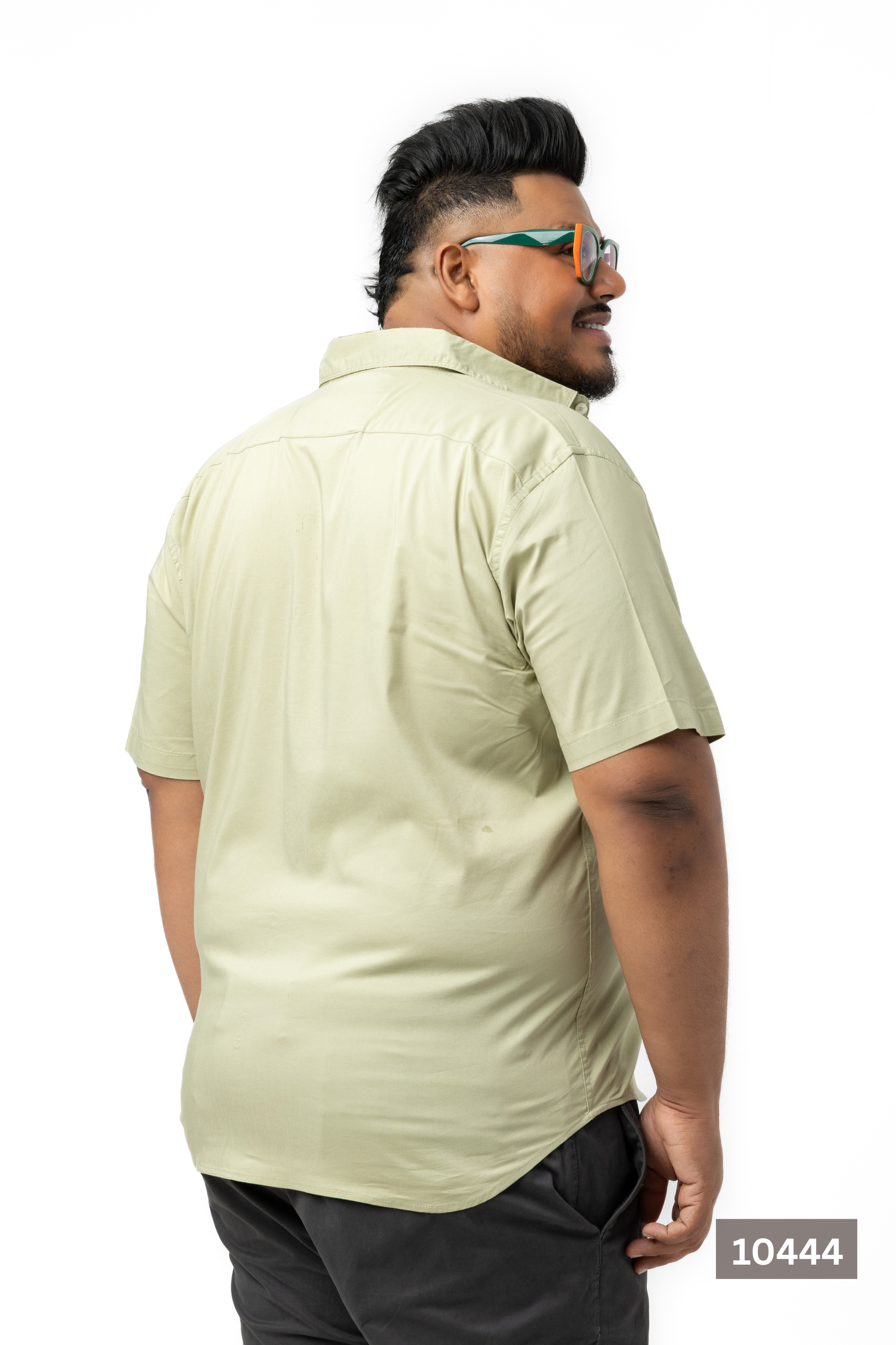Plus Size Cotton Solid Shirt – Forest Green | AnationZ