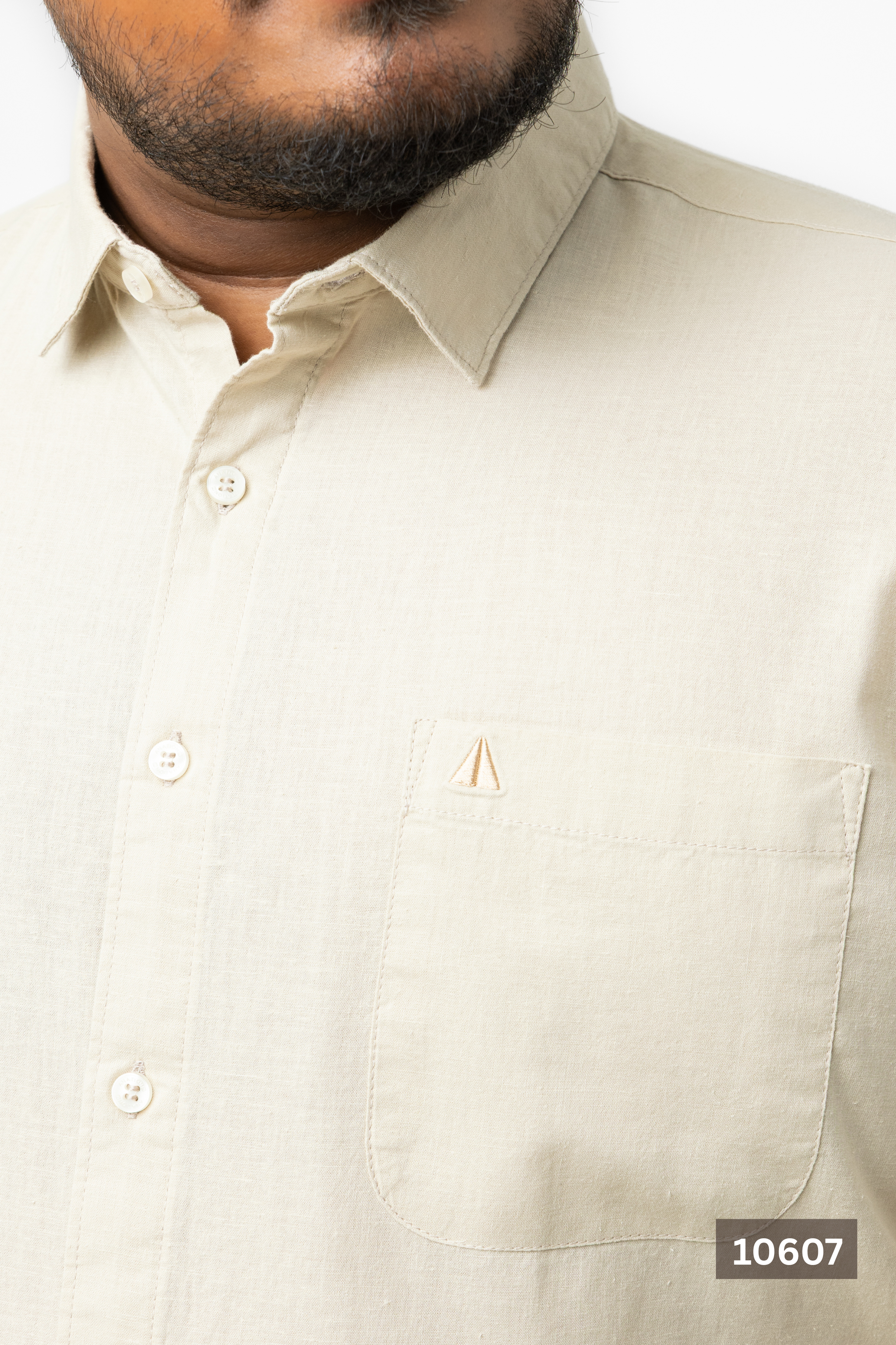 Plus Size Linen Cotton Shirt – Sand Beige | AnationZ