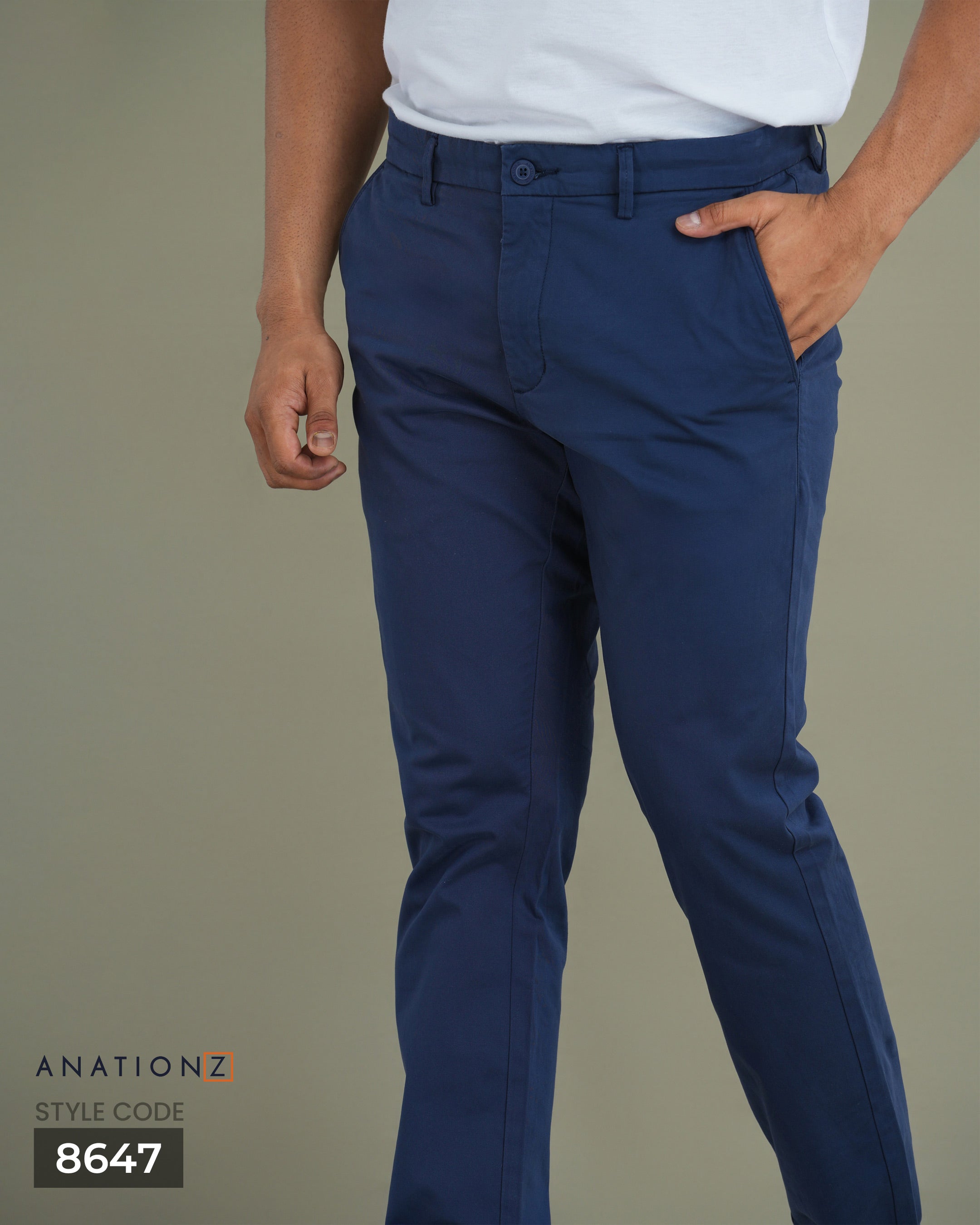 2-Ply formal Chinos - Blue