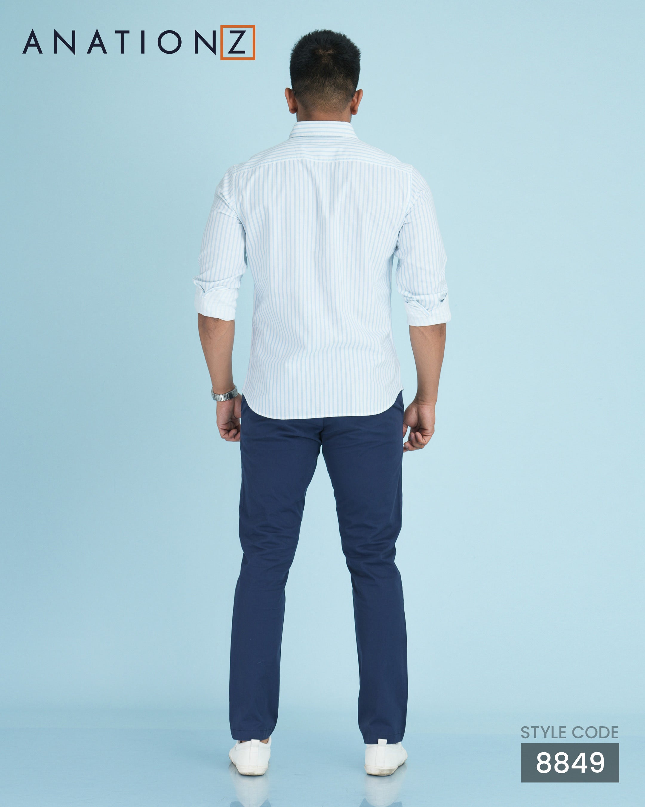 AnationZ Essential Cotton Button-Down Shirt - Alpine White Sri Lanka