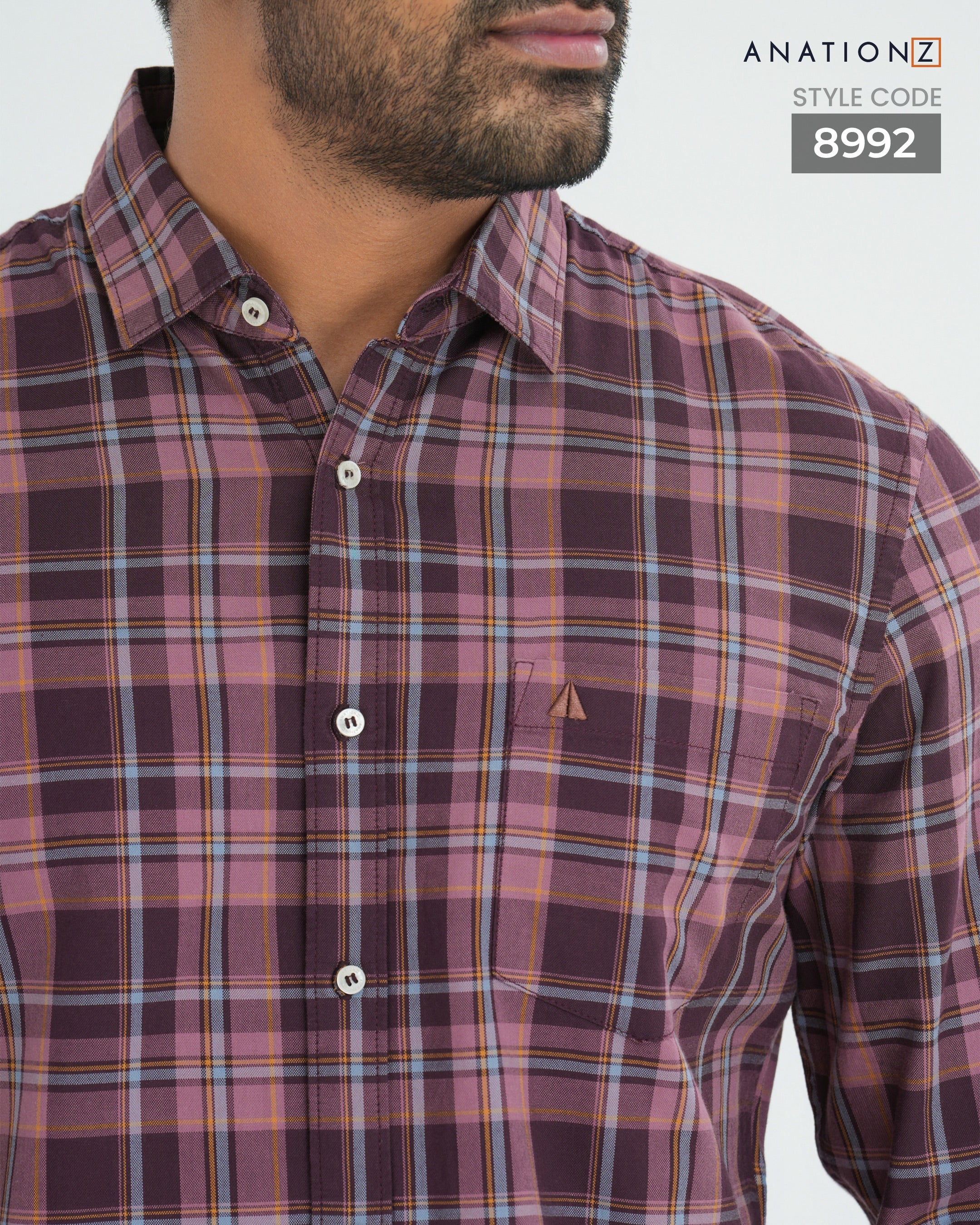 Classic Cotton Checked Shirt - Maroon