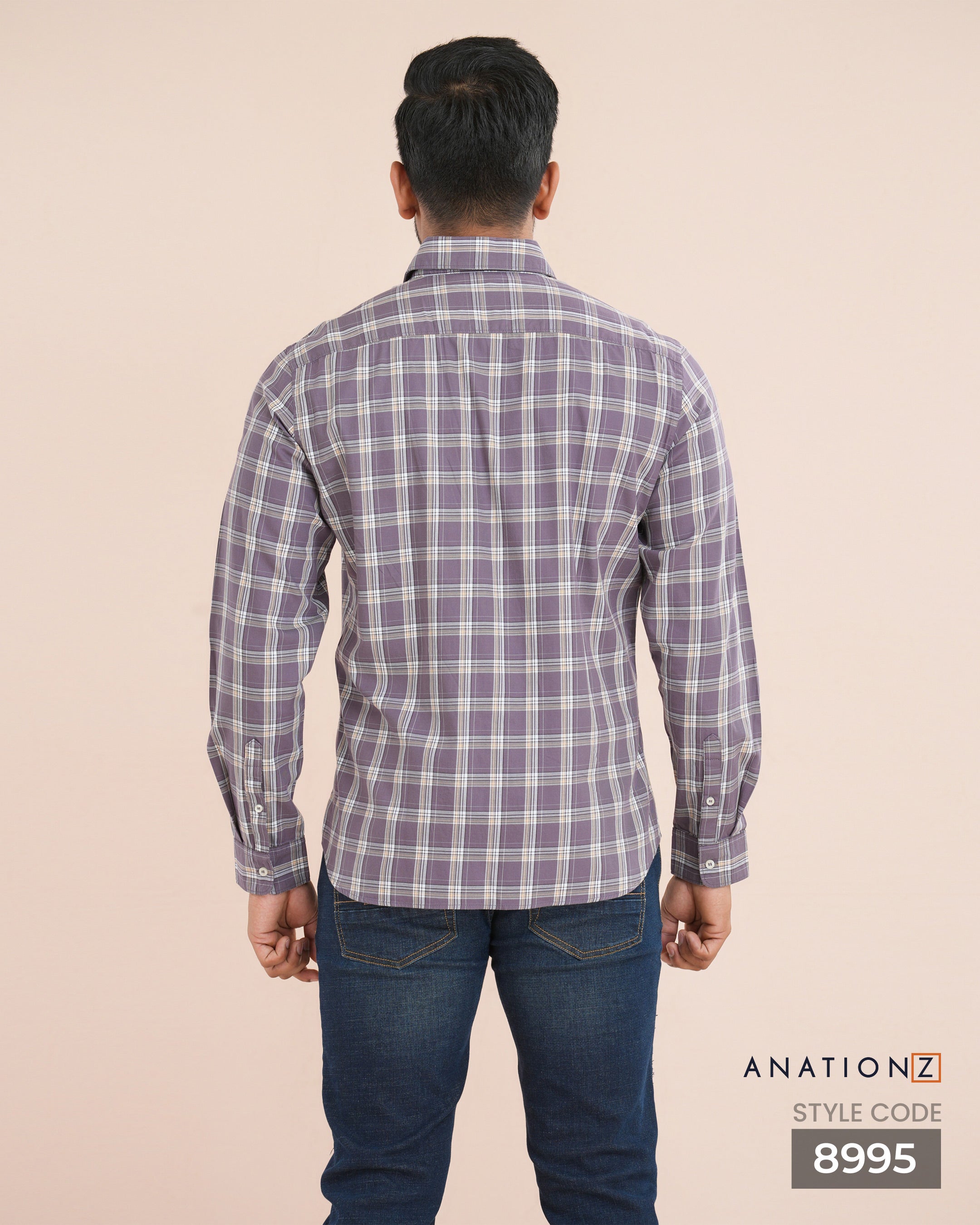 Classic Cotton Checked Shirt - Mauve