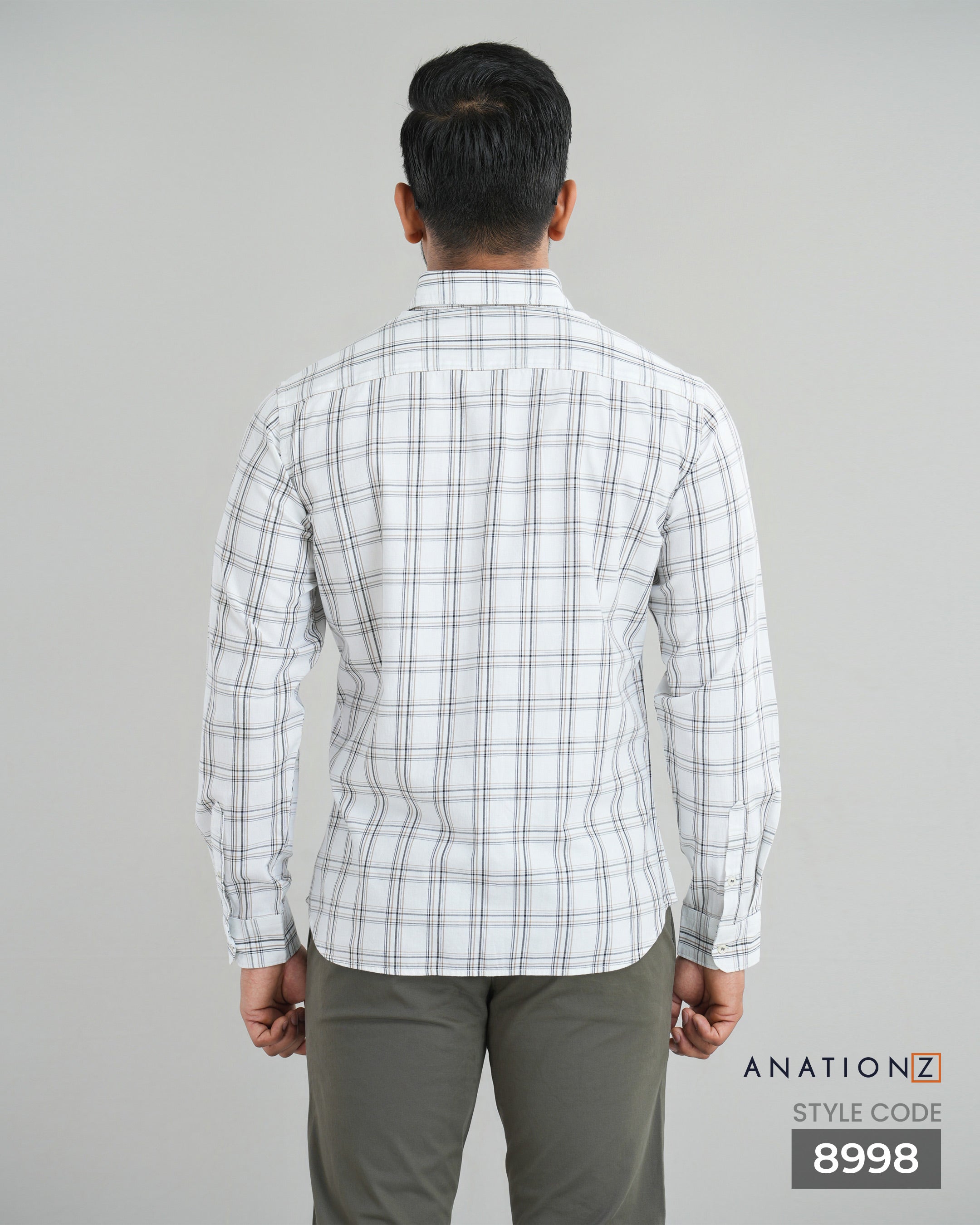 Classic Cotton Checked Shirt - White