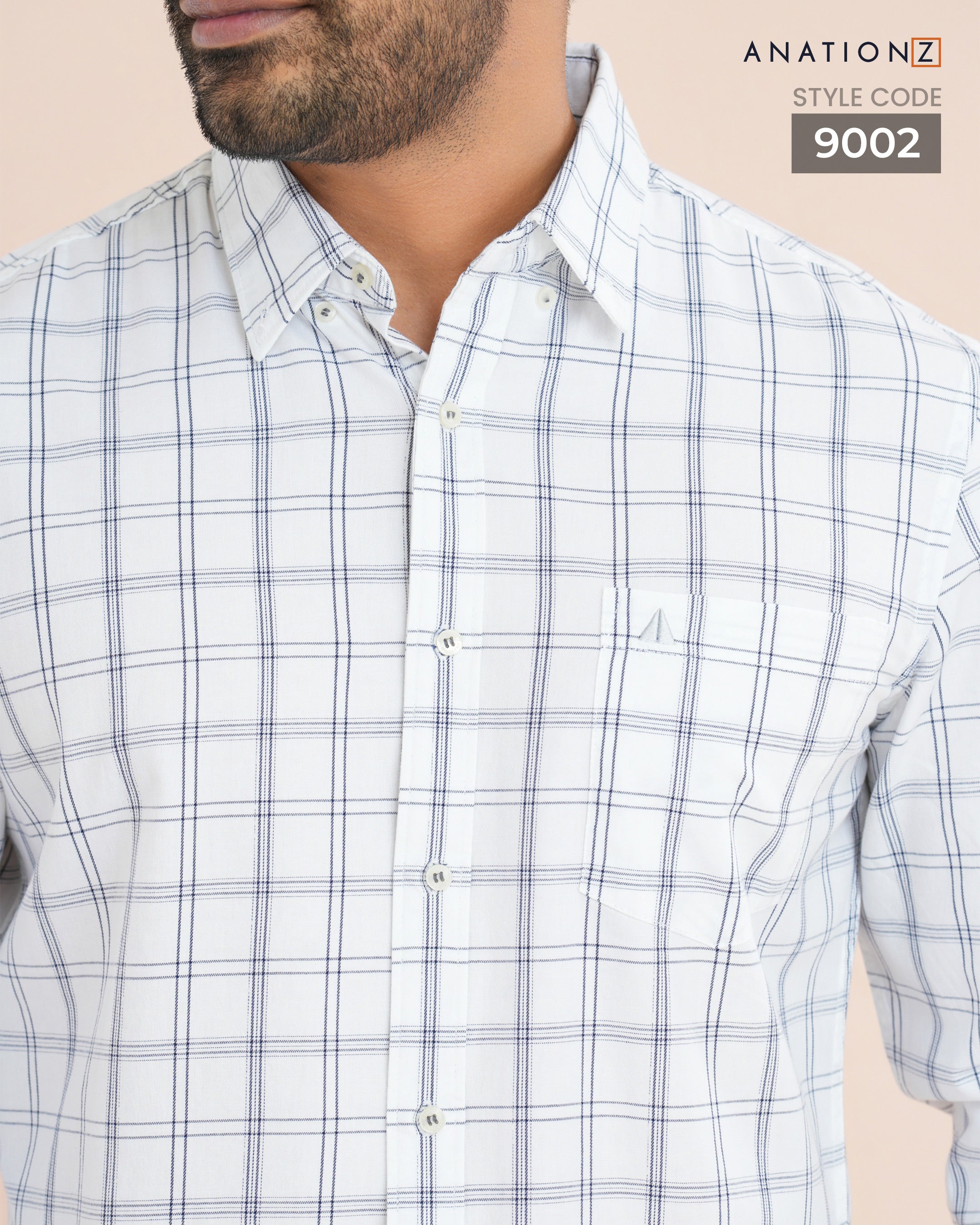 Classic Cotton Checked Shirt - White