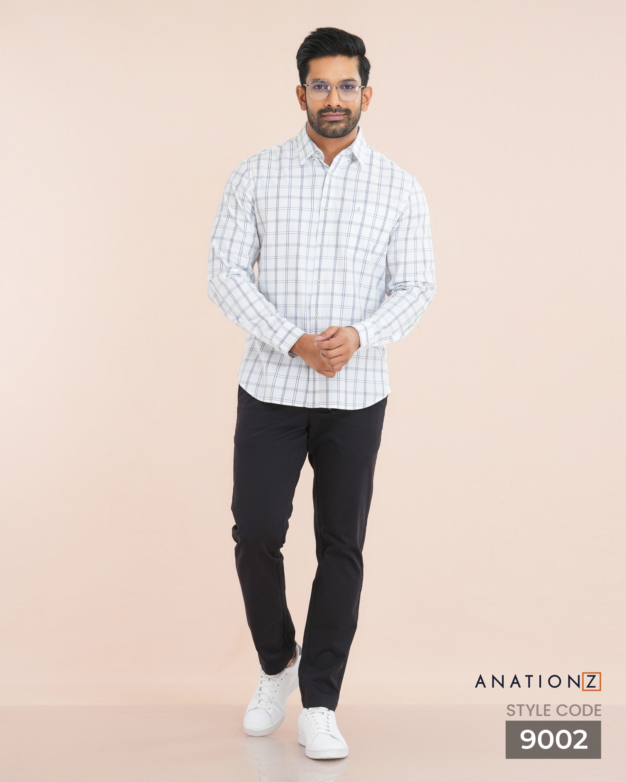 Classic Cotton Checked Shirt - White