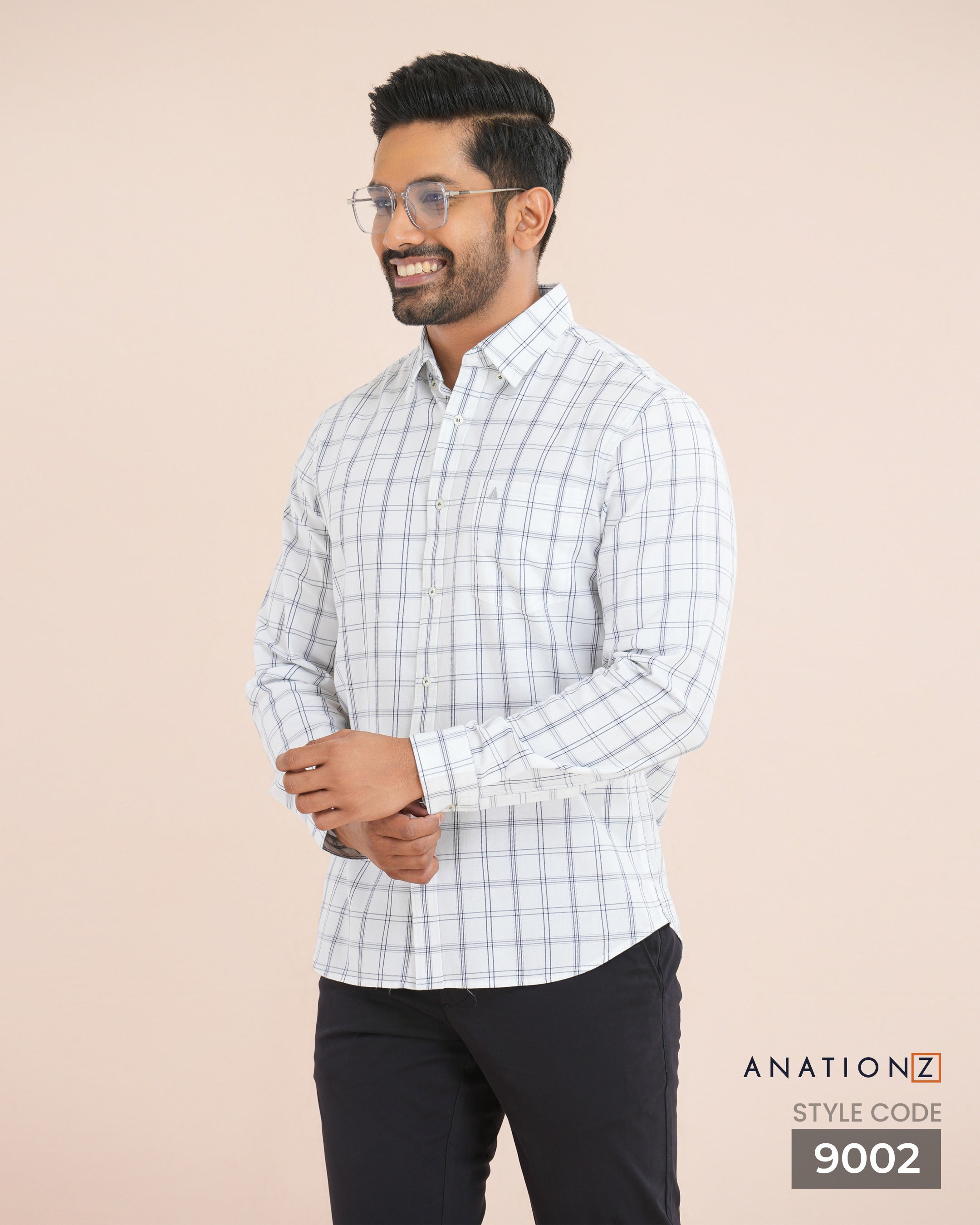 Classic Cotton Checked Shirt - White