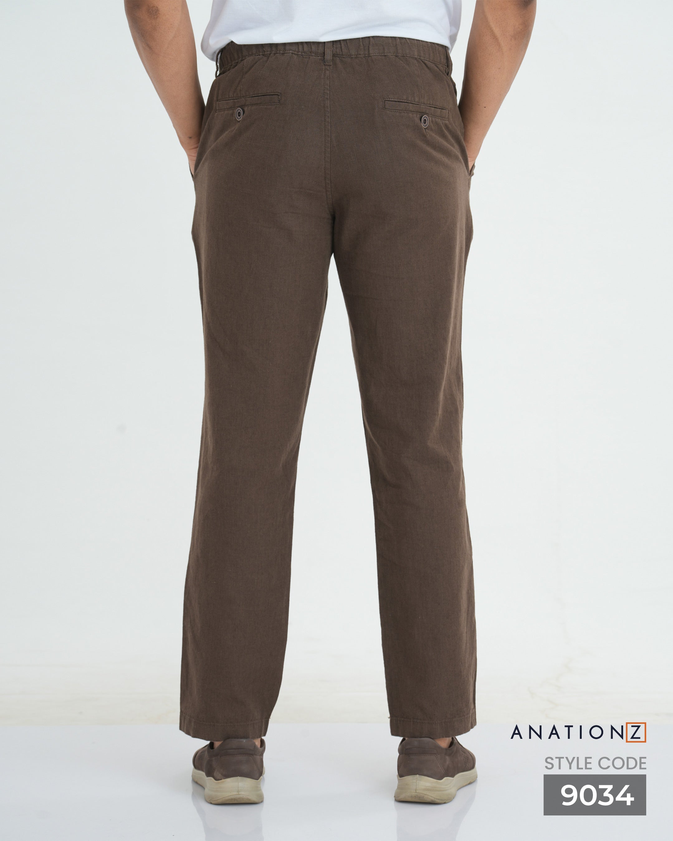 Linen Cotton Relaxed Fit Pants | Old Money Style - Brown