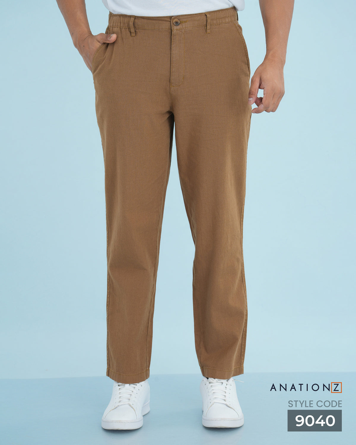 AnationZ Heritage Linen Relaxed Pant - Espresso Sri Lanka