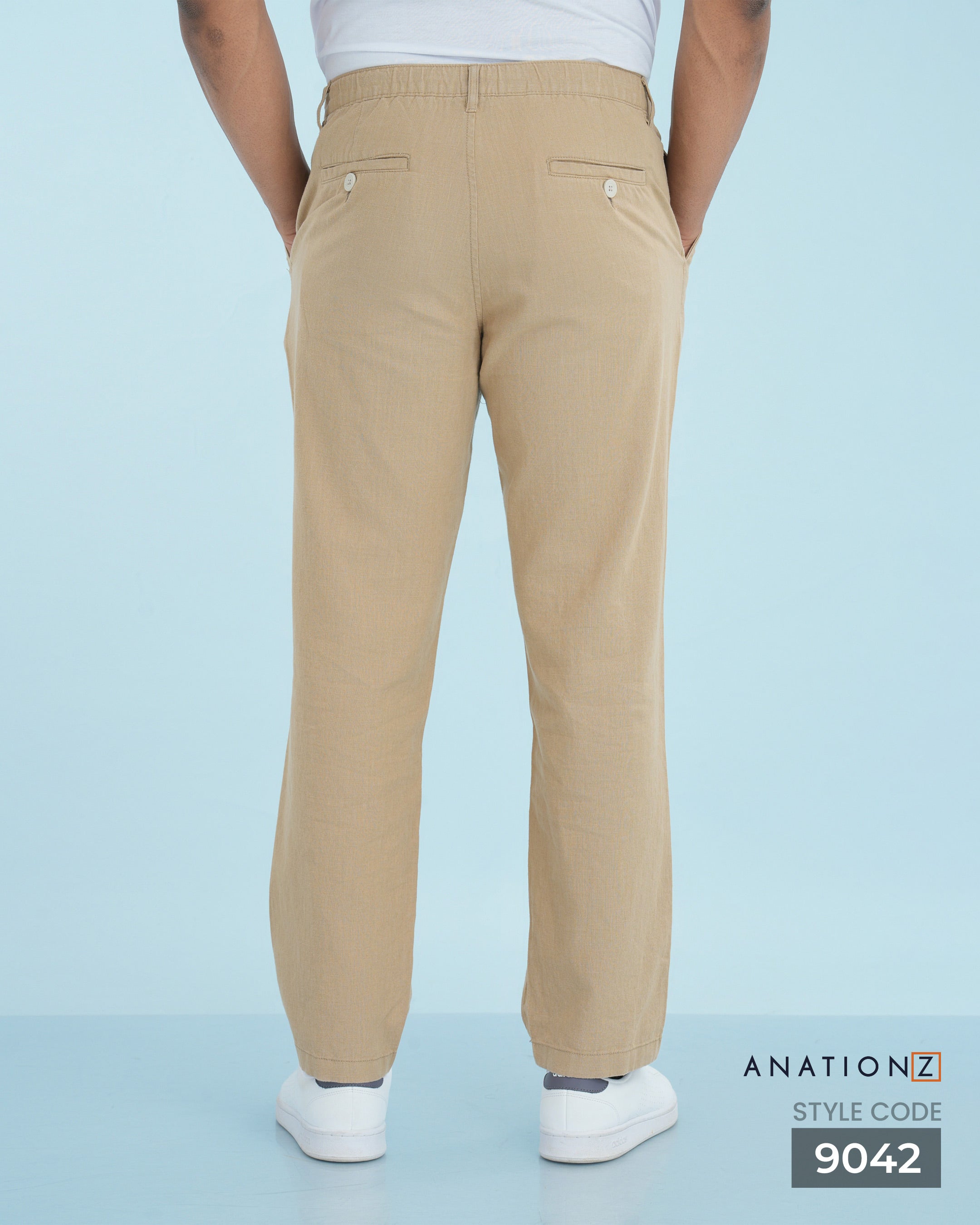 Linen Cotton Relaxed Fit Pants | Old Money Style - Sand