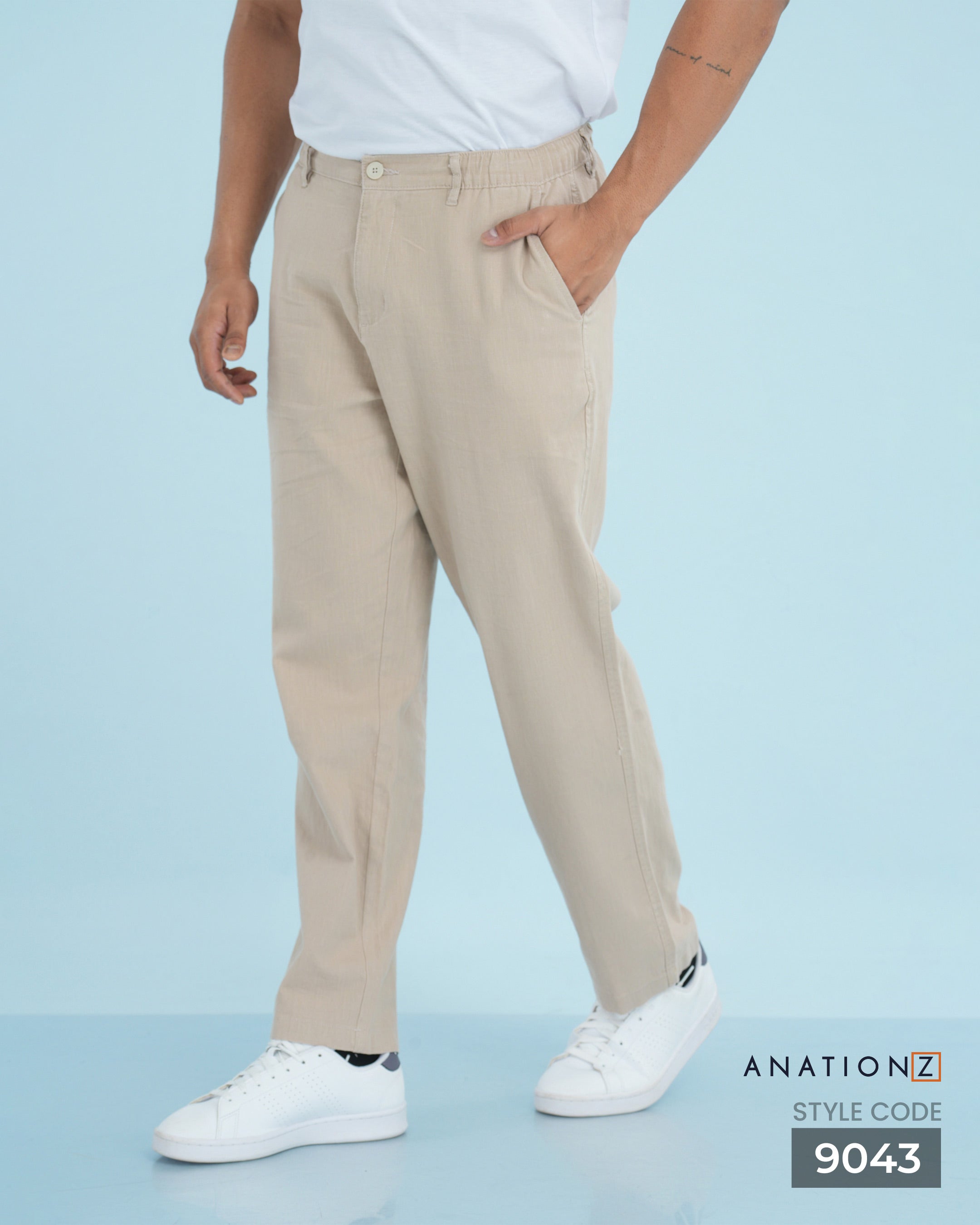 AnationZ Heritage Linen Relaxed Pant - Aged Ivory Sri Lanka