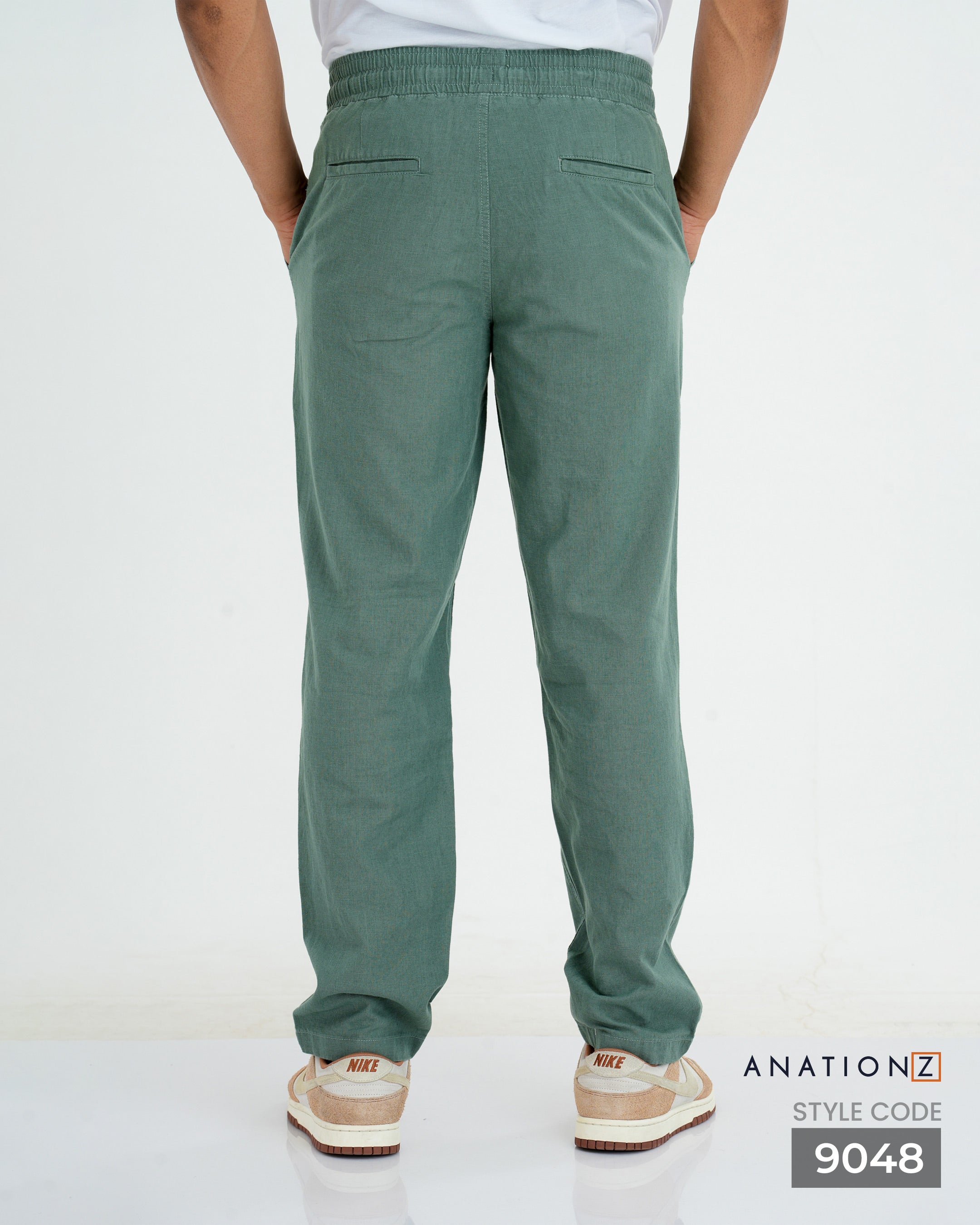 Heritage Linen Cotton Relaxed Pant - Sage