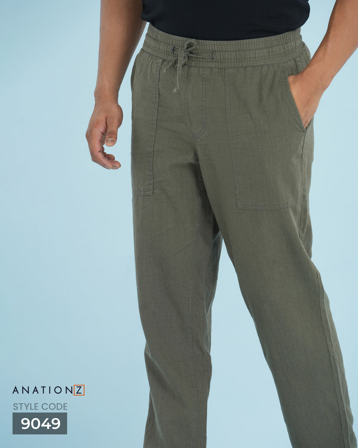AnationZ Heritage Linen Relaxed Pant - Olive Ground Sri Lanka